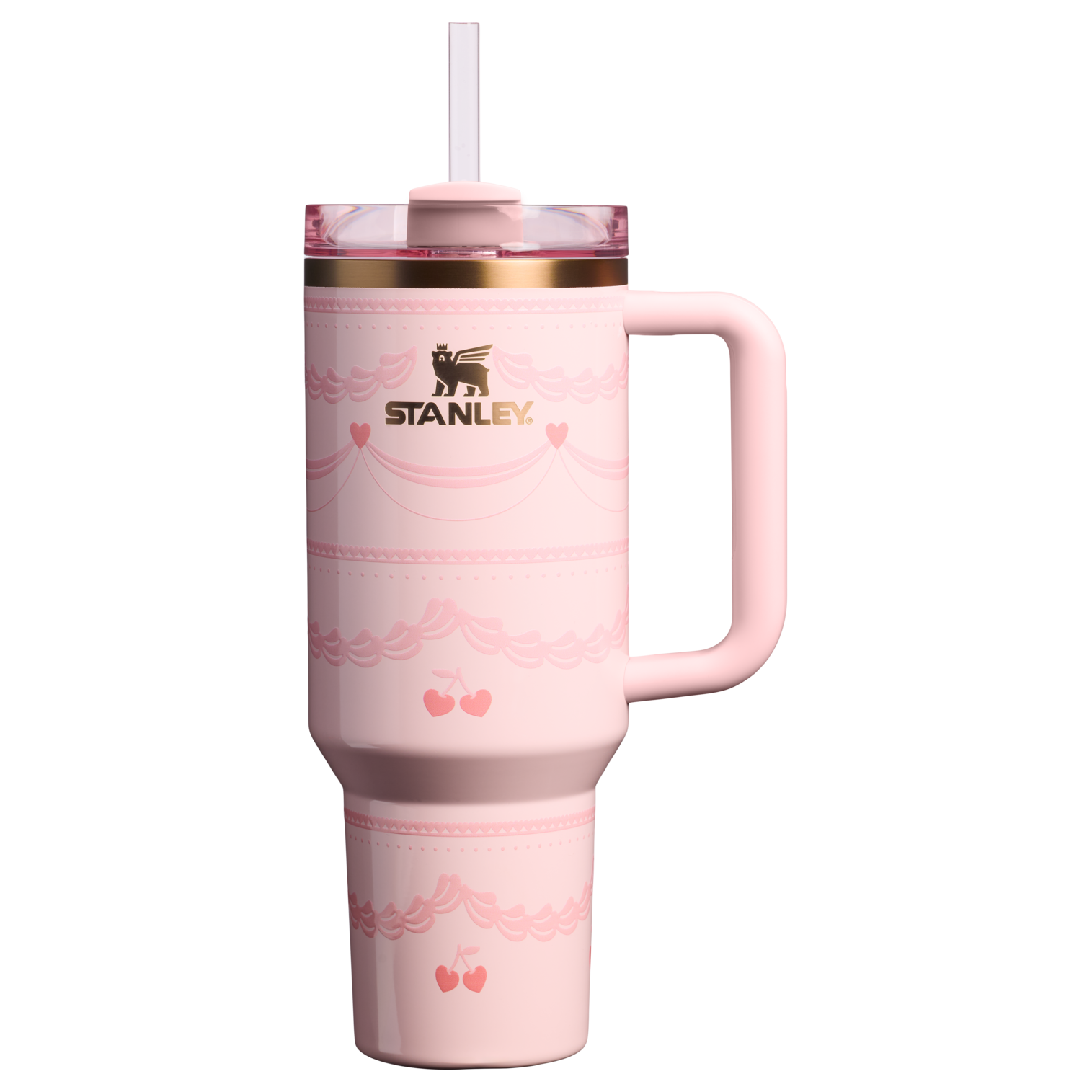 Double-Wall Vacuum The Valentine’s Day Quencher H2.0 Flowstate Tumbler D231T - Double-Wall Vacuum Insulated Travel Tumbler with Straw - Pink Velvet Cake