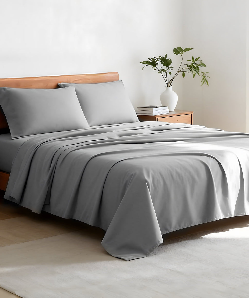 Premium Egyptian Cotton Full Size 4 Piece Sheet Set, Comfy Breathable Cooling Bed Sheets Set, Hotel Luxury Bedding, Deep Pockets, Ultra-Soft,... - Premium Ultra-Soft Pillowcase Pair for Sleeping - Default Title
