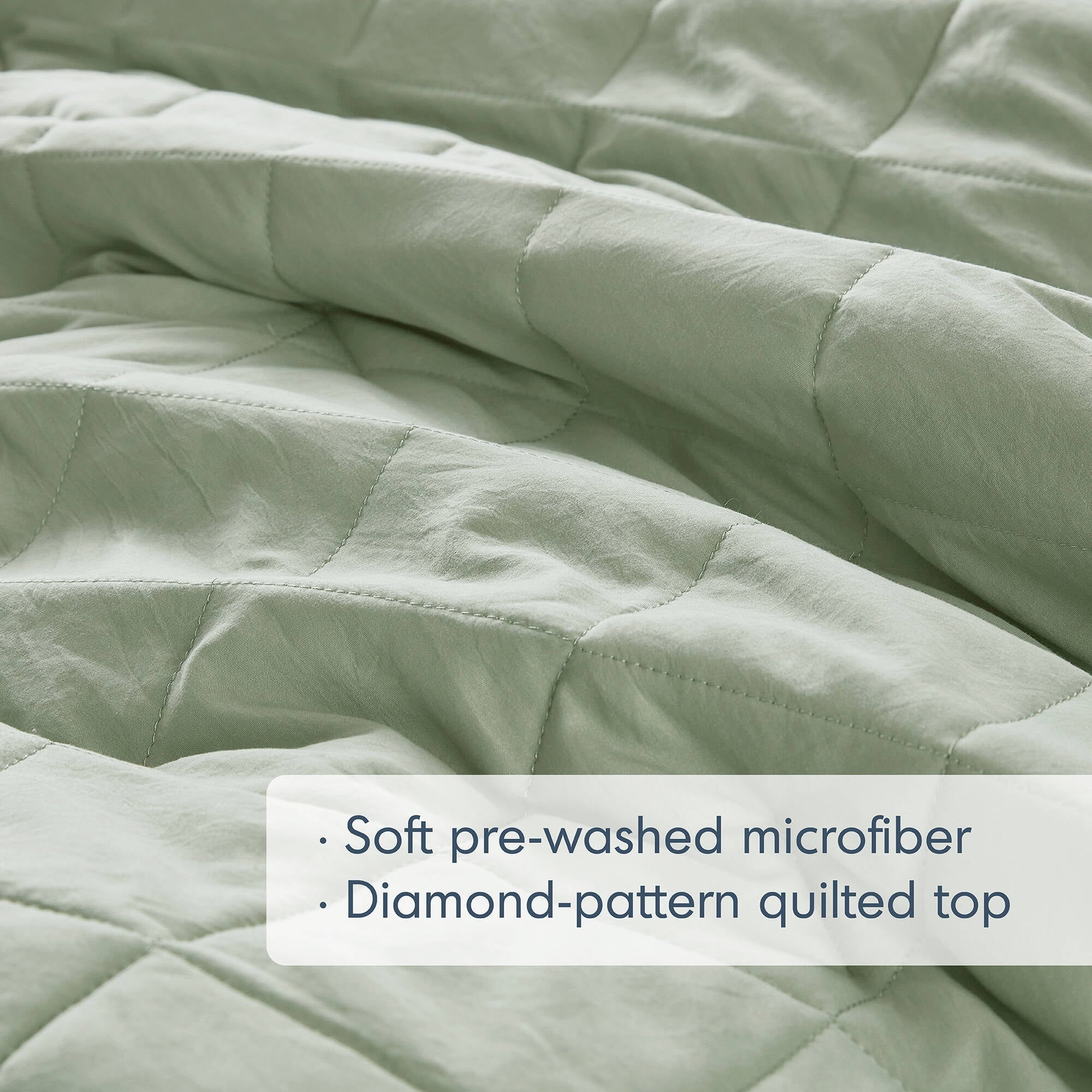 Fluffy Down Alternative Full/Queen Comforter Set Sage, 3 Pieces Quilted Ruffle Comforters Full/Queen Size, Solid Bedding Comforters Sets, Gif... - Hypoallergenic Ultra-Fluffy Quilt for Winter Detail