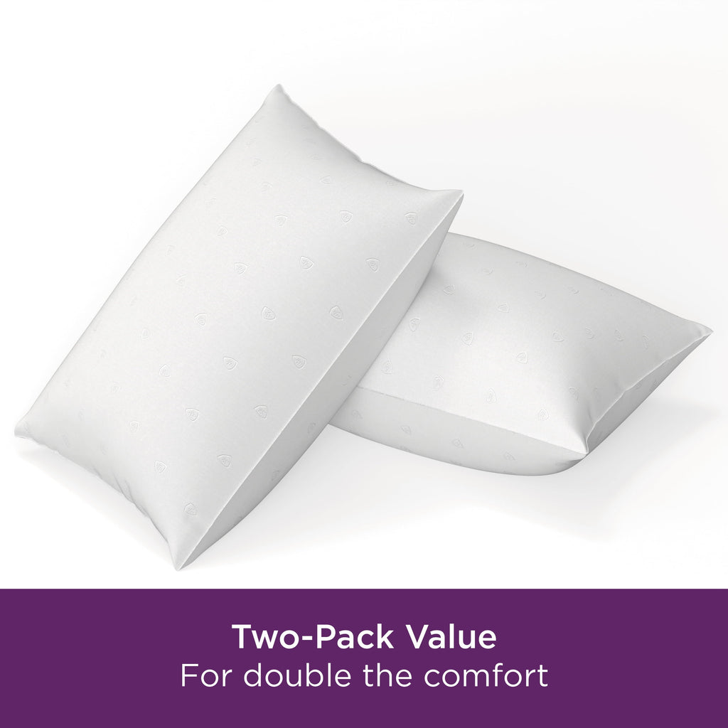 Ergonomic Memory Foam Bed Pillows, Standard/Queen (2 Count) - Hotel Quality Plush Sleeping Pillows Detail