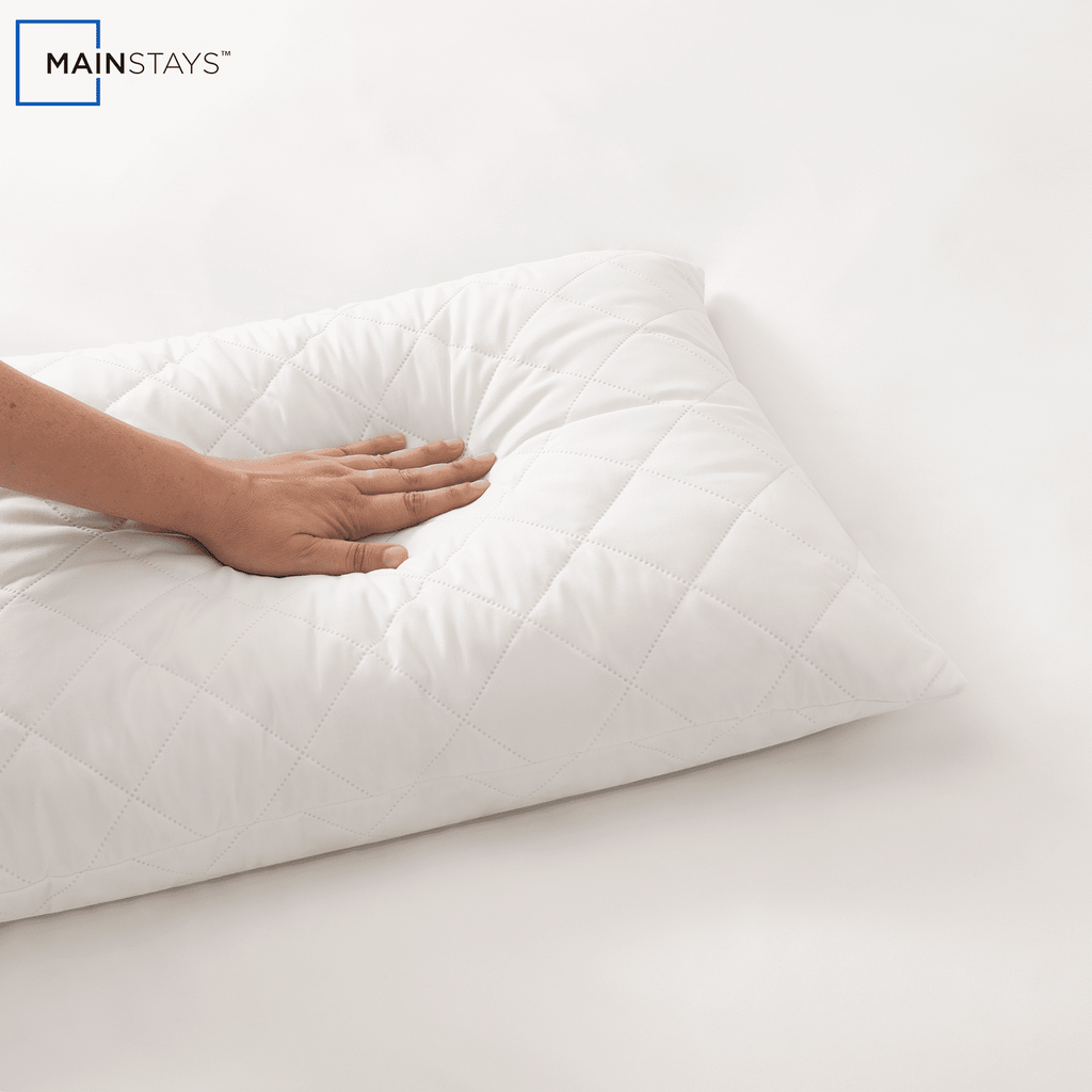 Decorative Plump Memory Foam Cluster Bed Pillow, Standard Queen - Orthopedic Shredded Foam Bed Pillow Set Detail