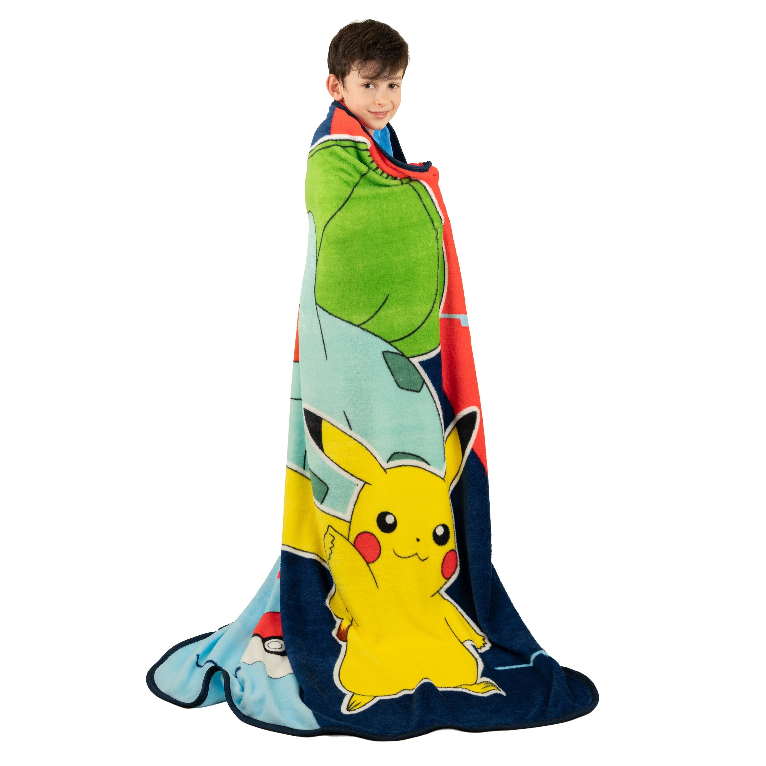 Decorative Knitted Kids Print Fleece Throw Blanket, 46 x 60 - Luxury Knitted Decorative Throw Blanket with Fringes Detail