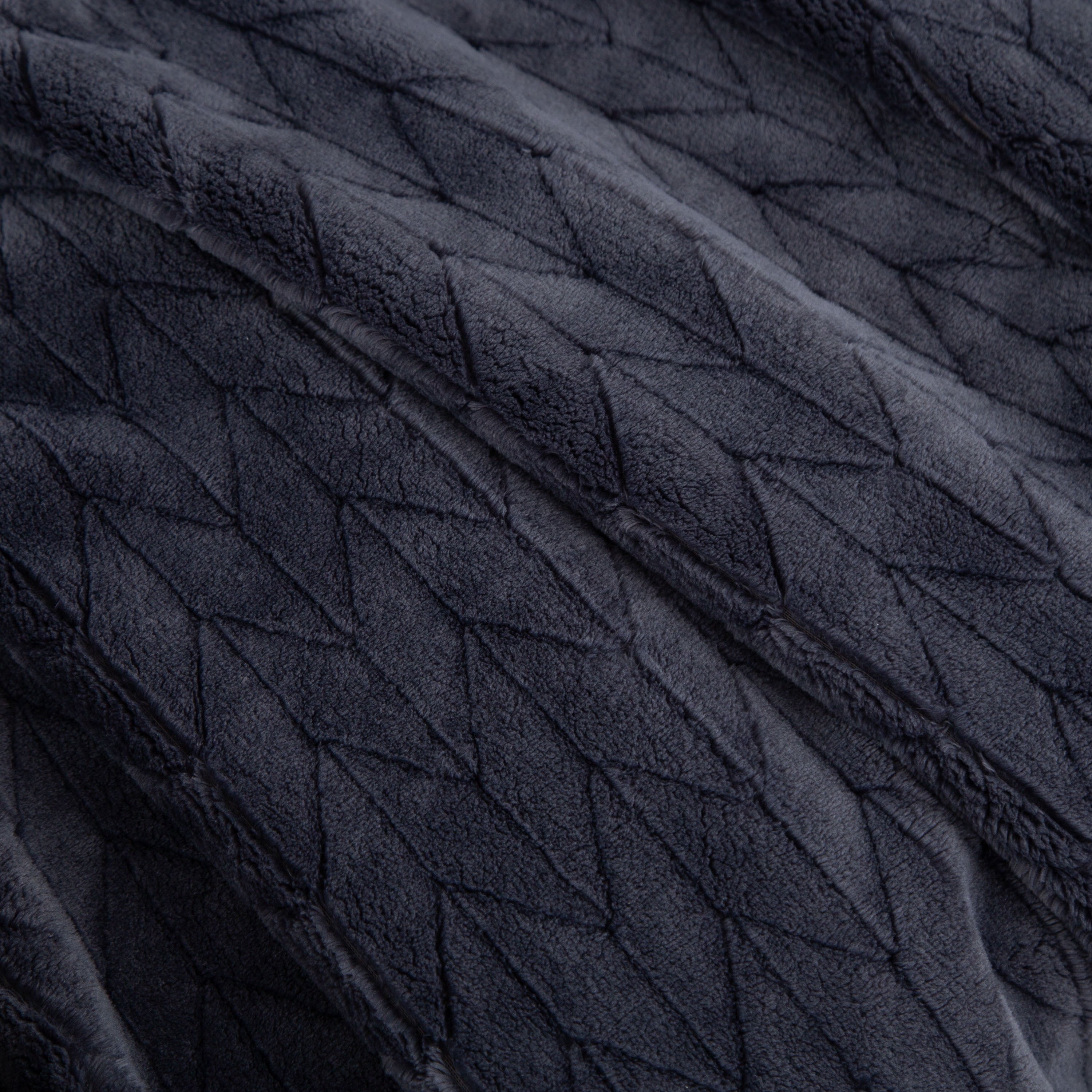 Super Soft Flannel Textured Velvet Plush Soft Fleece Throw Blanket, Oversized, Greystone - Lightweight Plush Warm Blanket for All Seasons Detail