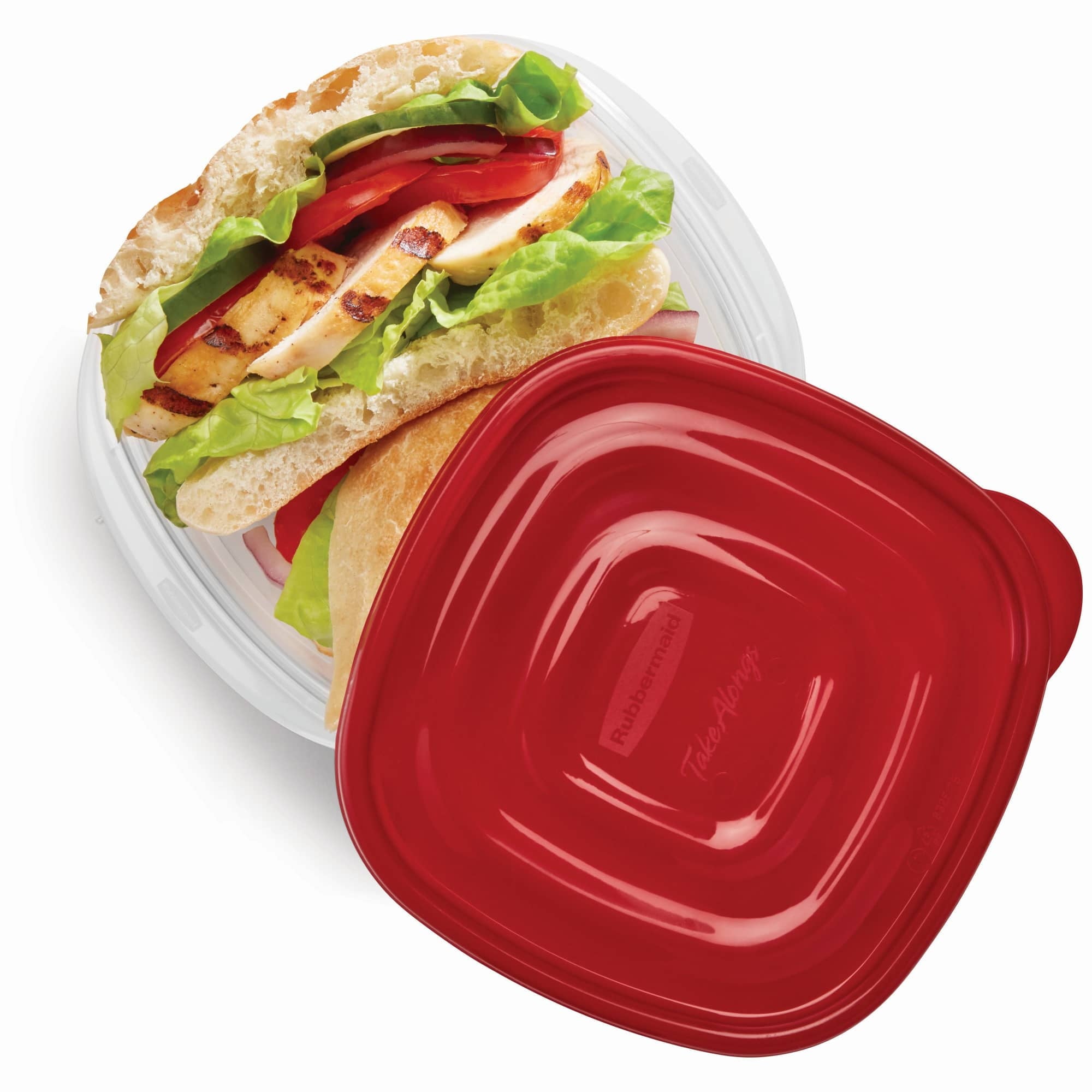 Deliciously Squishy 2.9-Cup Square Food Storage Containers, Ruby Red, 4 Pack - Fun Food Fidget Cookie Squishable Toy Detail