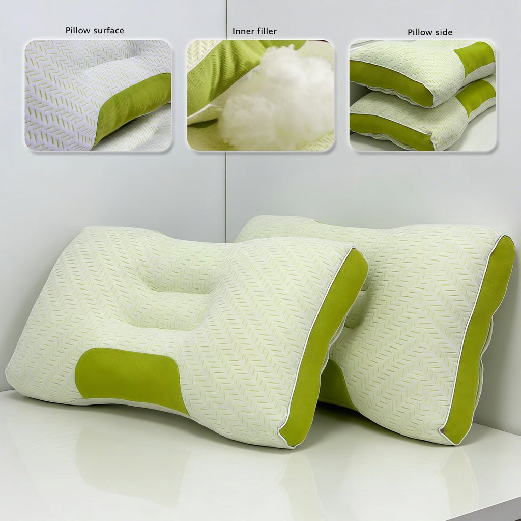 Hotel Collection 2-Pack Bamboo Fiber Bed Pillow (29.13" x 18.9") - A-Class Safe and Cooling - Hotel Quality Plush Sleeping Pillows Detail
