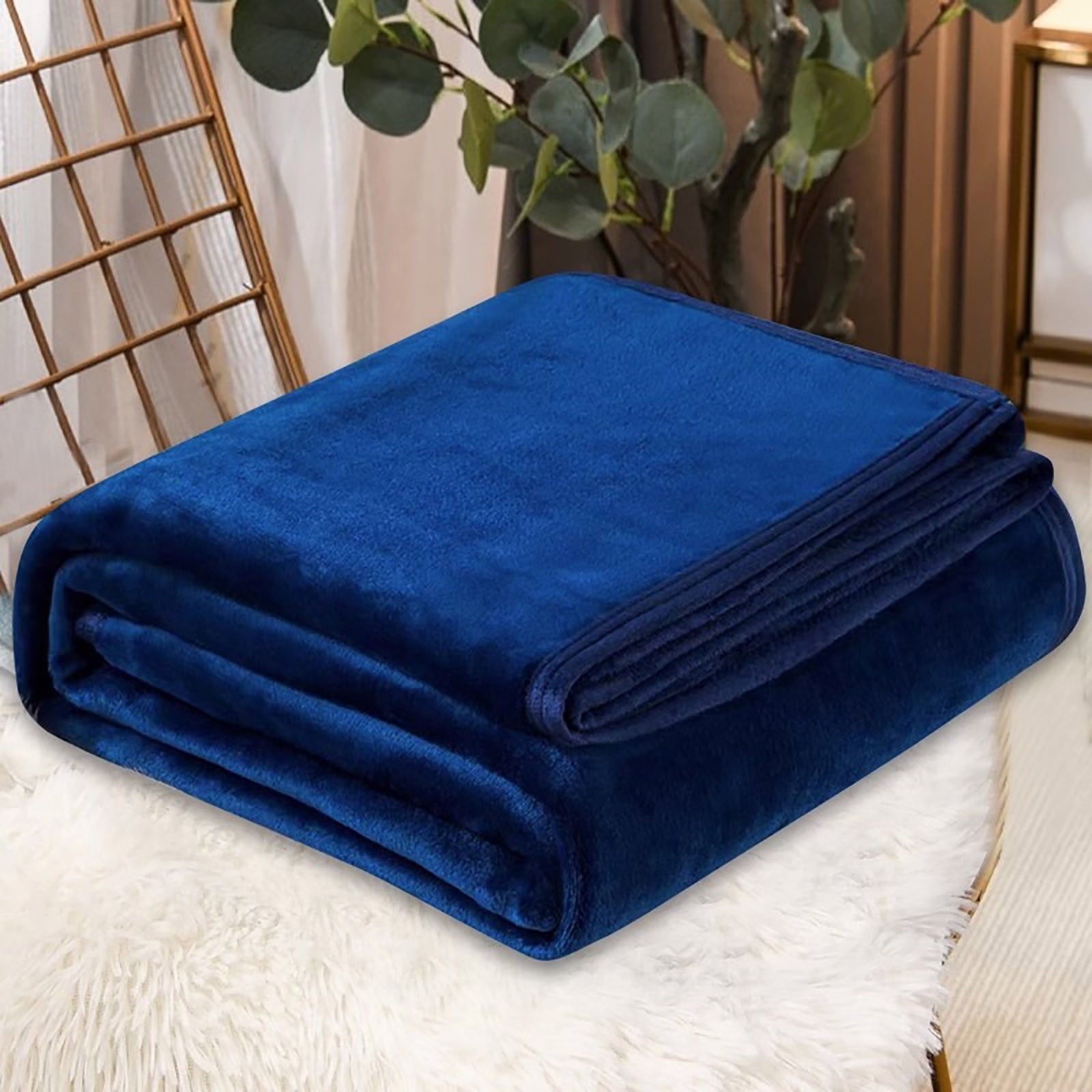 Cozy Fleece 28x39 Inch Soft Thick Gentle Cozy Throw for Couch Lightweight Warm Home Throw for Living Room Bedroom - Luxury Knitted Decorative Throw Blanket with Fringes Detail
