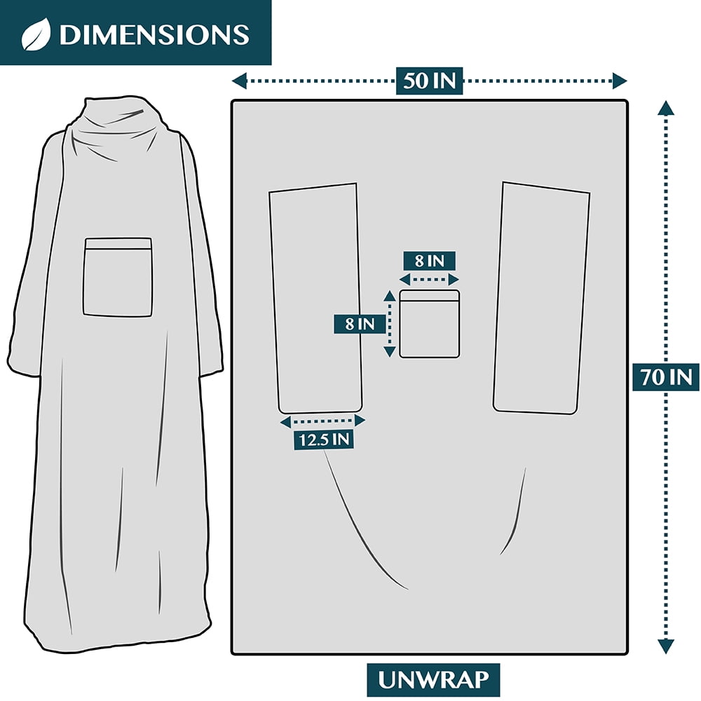 Reversible Sherpa Wearable Blanket with Sleeves for Adult Women Men, Cozy Fleece Warm Wrap Throw Blanket with Arms, Pocket, Gifts for C... - Super Soft Reversible Sherpa Flannel Blanket Detail
