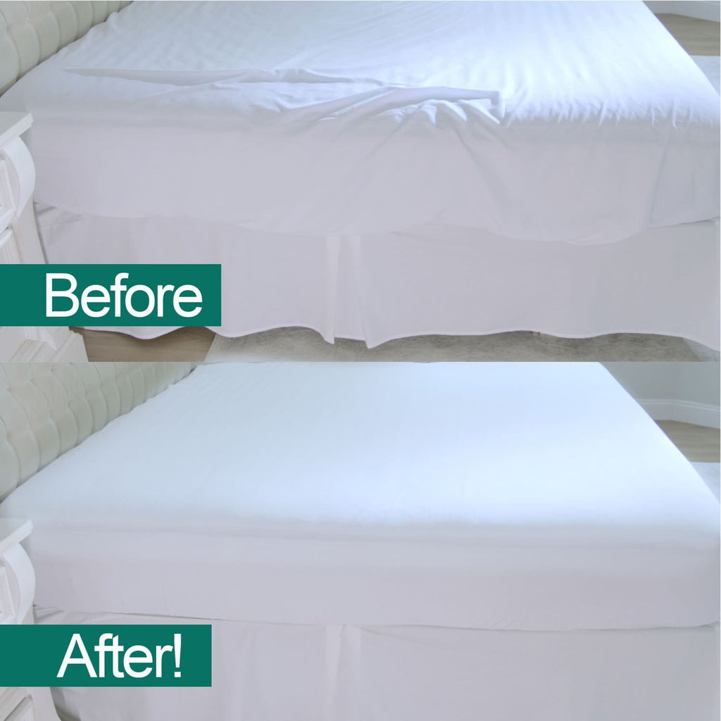 Ultra-Soft Fitted Bed Sheet With Built-In Compression Cord Locks On Mattresses & Won’t Slip - Breathable Egyptian Cotton Flat & Fitted Sheets Detail