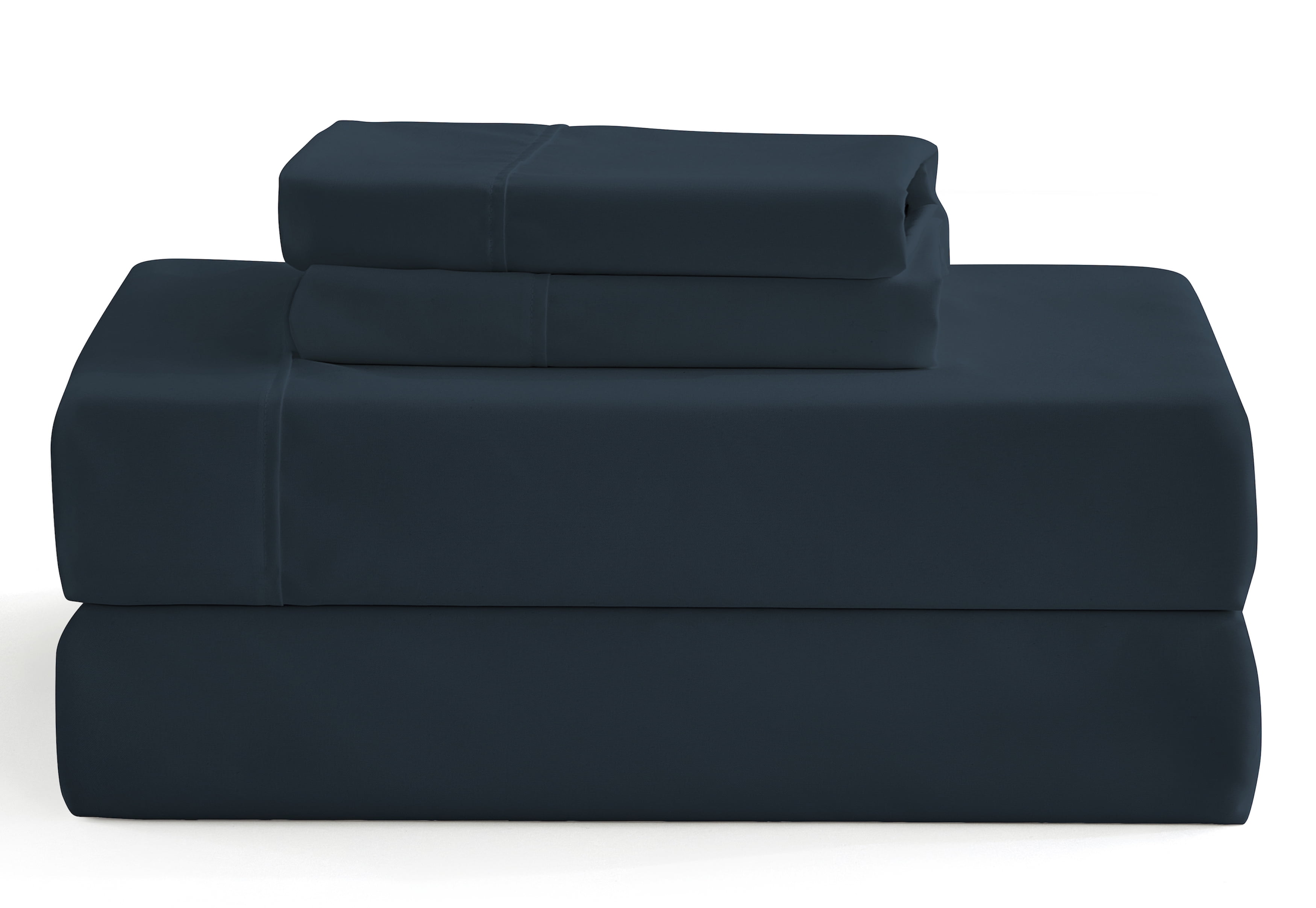 Breathable Luxury 3-Piece Twin Sheet Set, Ultra-Soft 800 Thread Count Microfiber, Deep Pocket, Twin, Blue Indigo - Cooling Hotel Quality Bedding Sheets and Pillowcases Detail