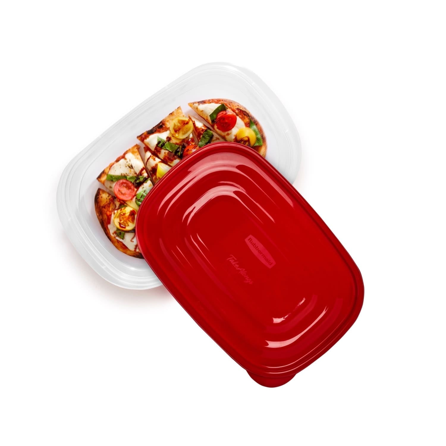 Whimsical Doughnut 4.0-Cup Rectangle Food Storage Containers, Ruby Red, 3 pack - Playful Star & Heart Shaped Geometric NeeDoh Detail
