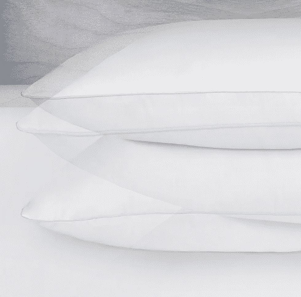 Orthopedic Support Queen Microfiber Polyester Bed Pillows Hypoallergenic (2 Count) - Hotel Quality Plush Sleeping Pillows Detail
