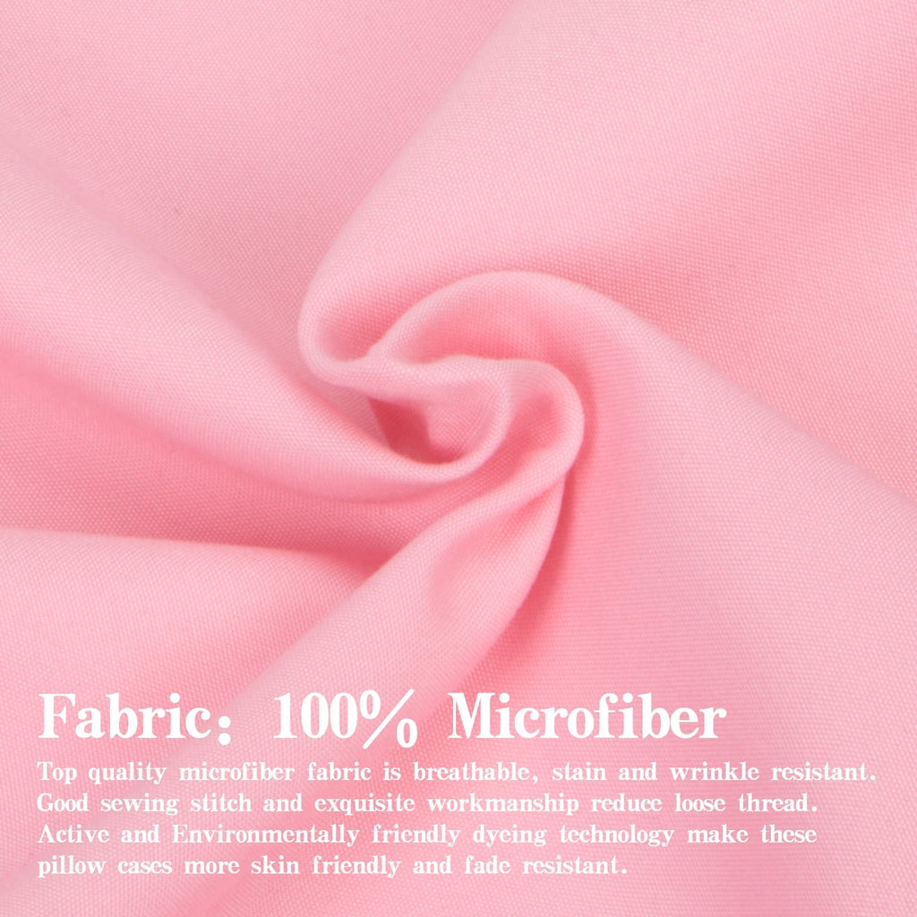 Premium Egyptian Cotton Microfiber Bed Sheets Set - 1800 Series Soft Sheet Set- 3 Piece - Twin XL - Pink - Premium Ultra-Soft Pillowcase Pair for Sleeping Detail