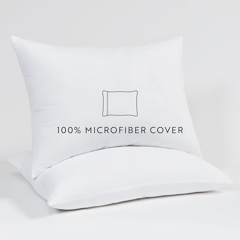 Hotel Collection Plush Bed Pillows 2-Pack For All Sleep Styles - Back, Side and Stomach Sleepers - in King Size - Hotel Quality Plush Sleeping Pillows Detail