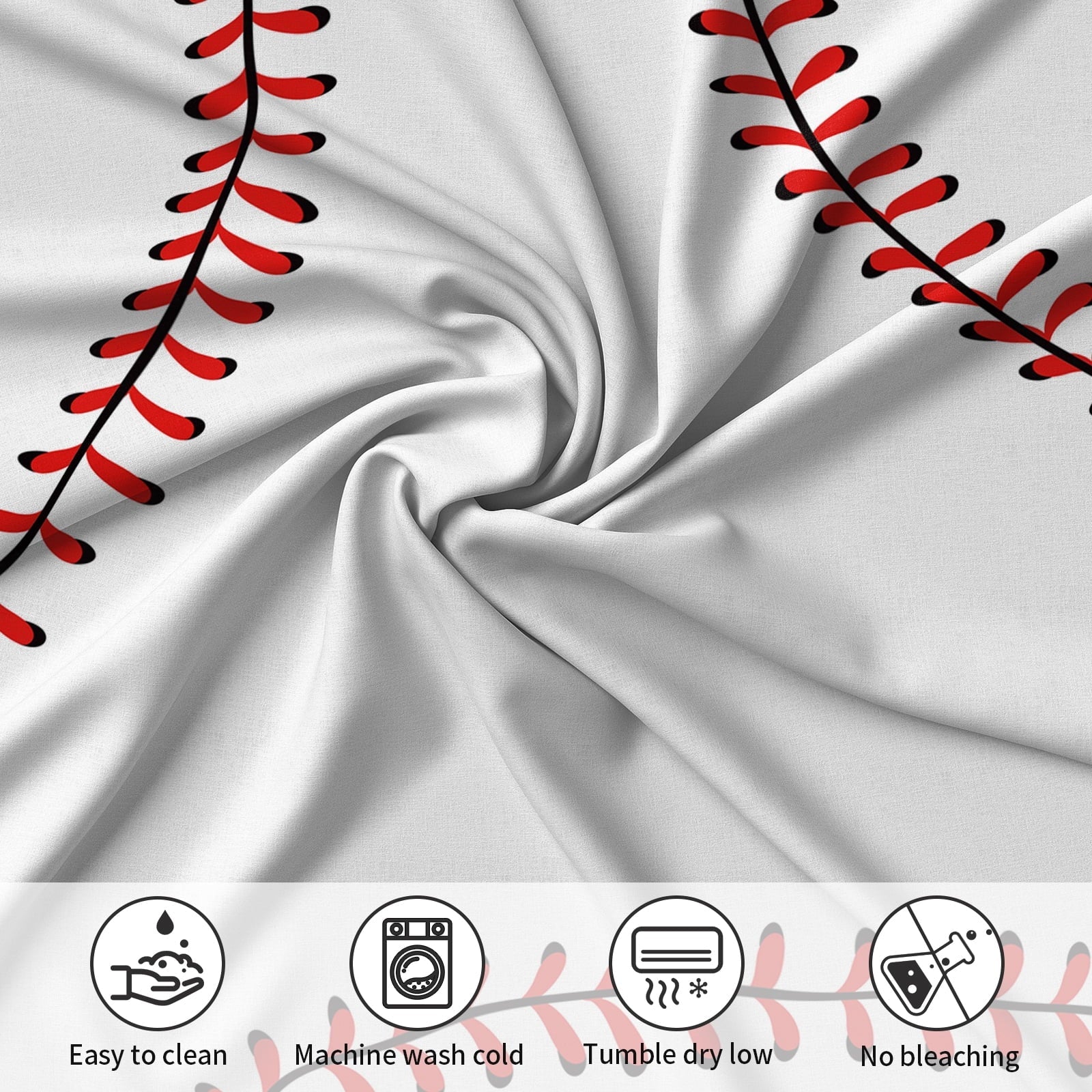 Cooling Sateen Baseball Sheet Set Sports Theme Bedding Set for Kids 3D Baseball Pattern Bed Sheets Baseball Games Bed Sheet Set Room... - Premium Ultra-Soft Pillowcase Pair for Sleeping Detail