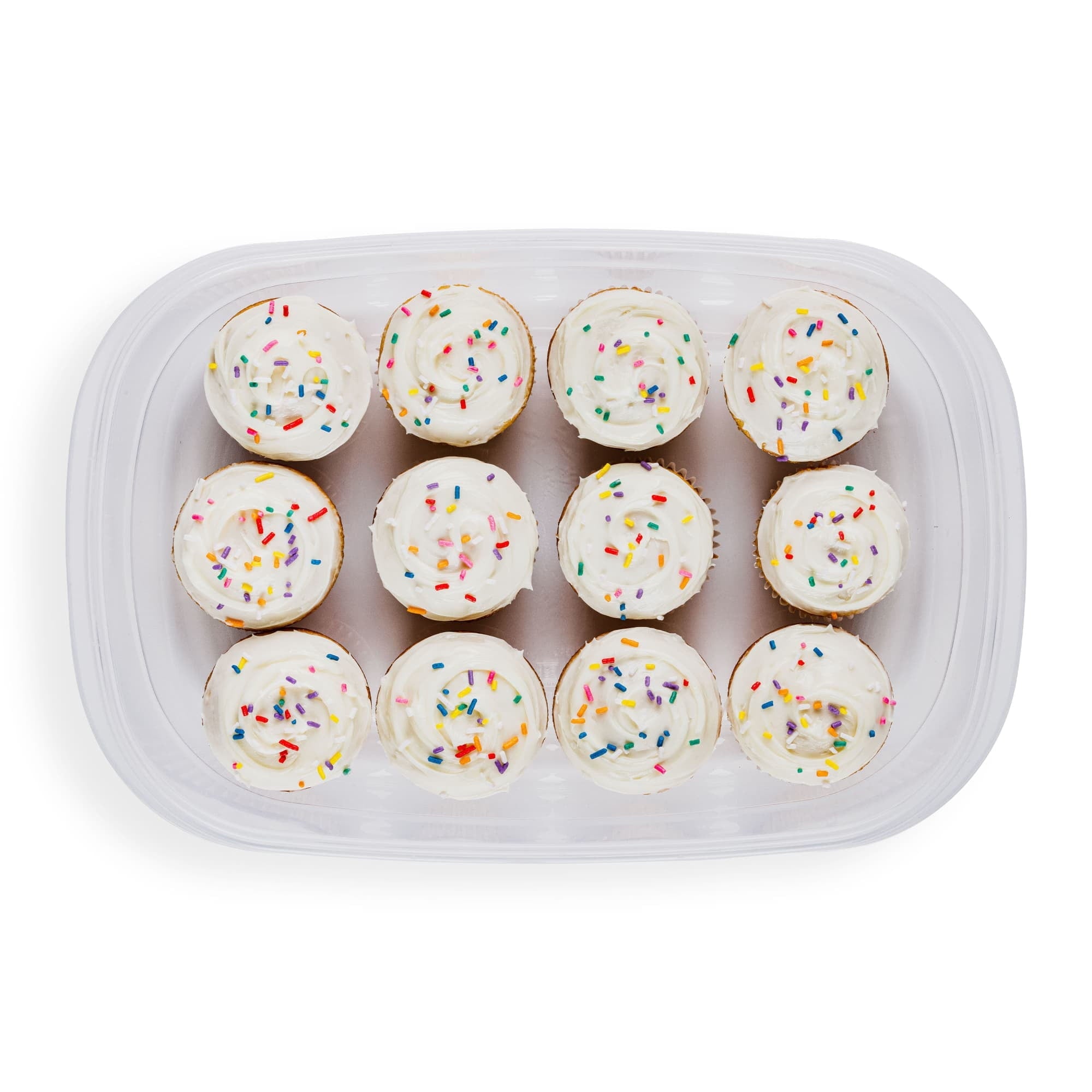 Playful Geometric 1 Gallon, 2 Packs, Red, Large Rectangular Plastic Food Storage Containers - Deliciously Soft Cupcake Sensory Glob Detail
