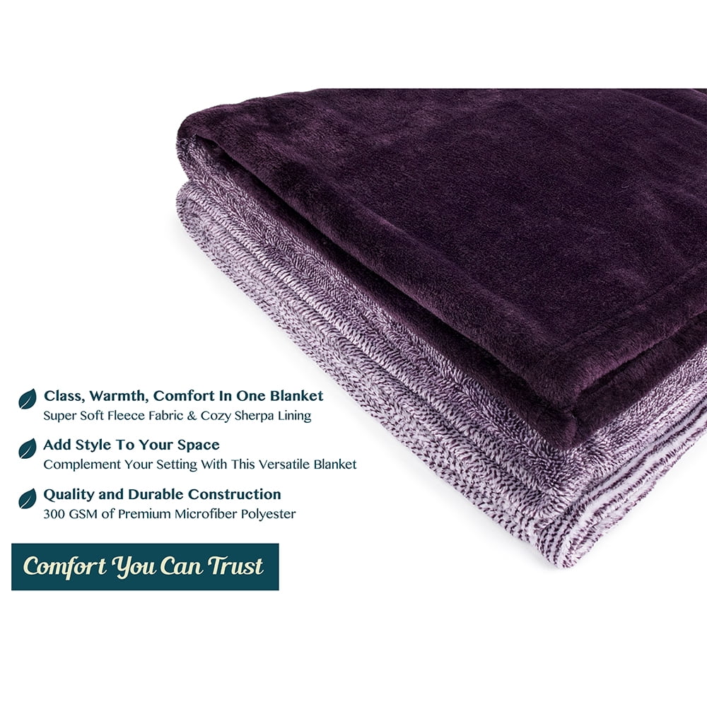 Lightweight Warm Flannel Fleece Ombre Throw Blanket for Couch | Super Soft Cozy Microfiber Couch Blanket | Gradient Decorative Accent ... - Luxury Knitted Decorative Throw Blanket with Fringes Detail