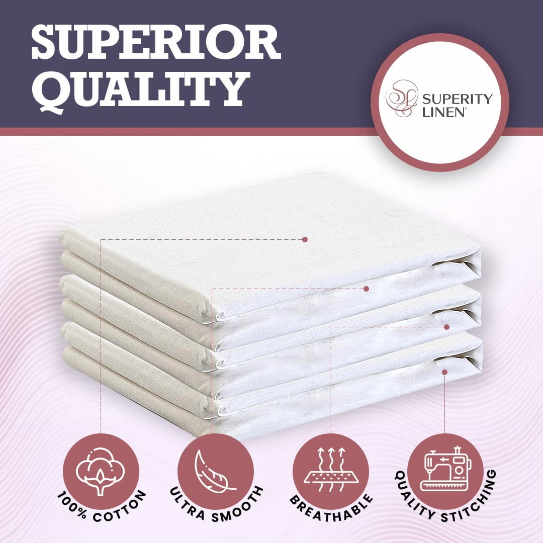 Wrinkle-Resistant Oversized King Size Flat Sheet for Bed - 100% Cotton - Durable and Comfortable with 200 Thread Count - Soft, Breathea... - Breathable Egyptian Cotton Flat & Fitted Sheets Detail