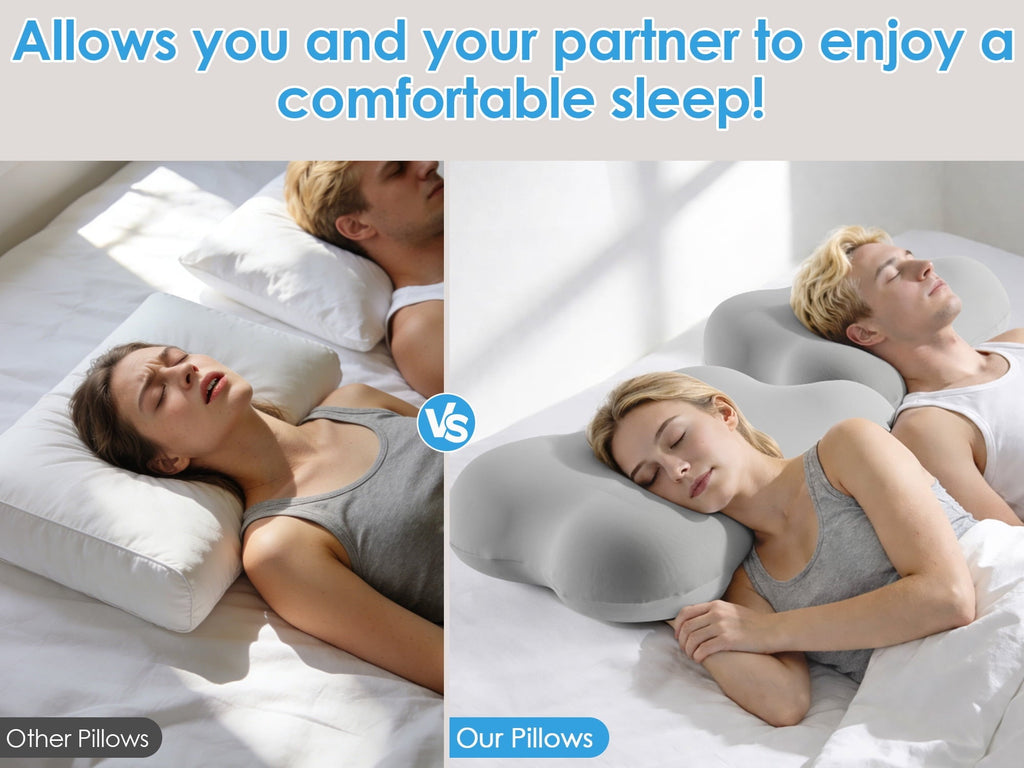 Decorative Plump Cervical Pillow Orthopedic Cervical Pillow for Neck Pain Relief, Memory Foam Bed Pillow with Pillowcase, Contour Bed ... - Decorative Throw Pillow Cushion for Sofa & Bed Detail