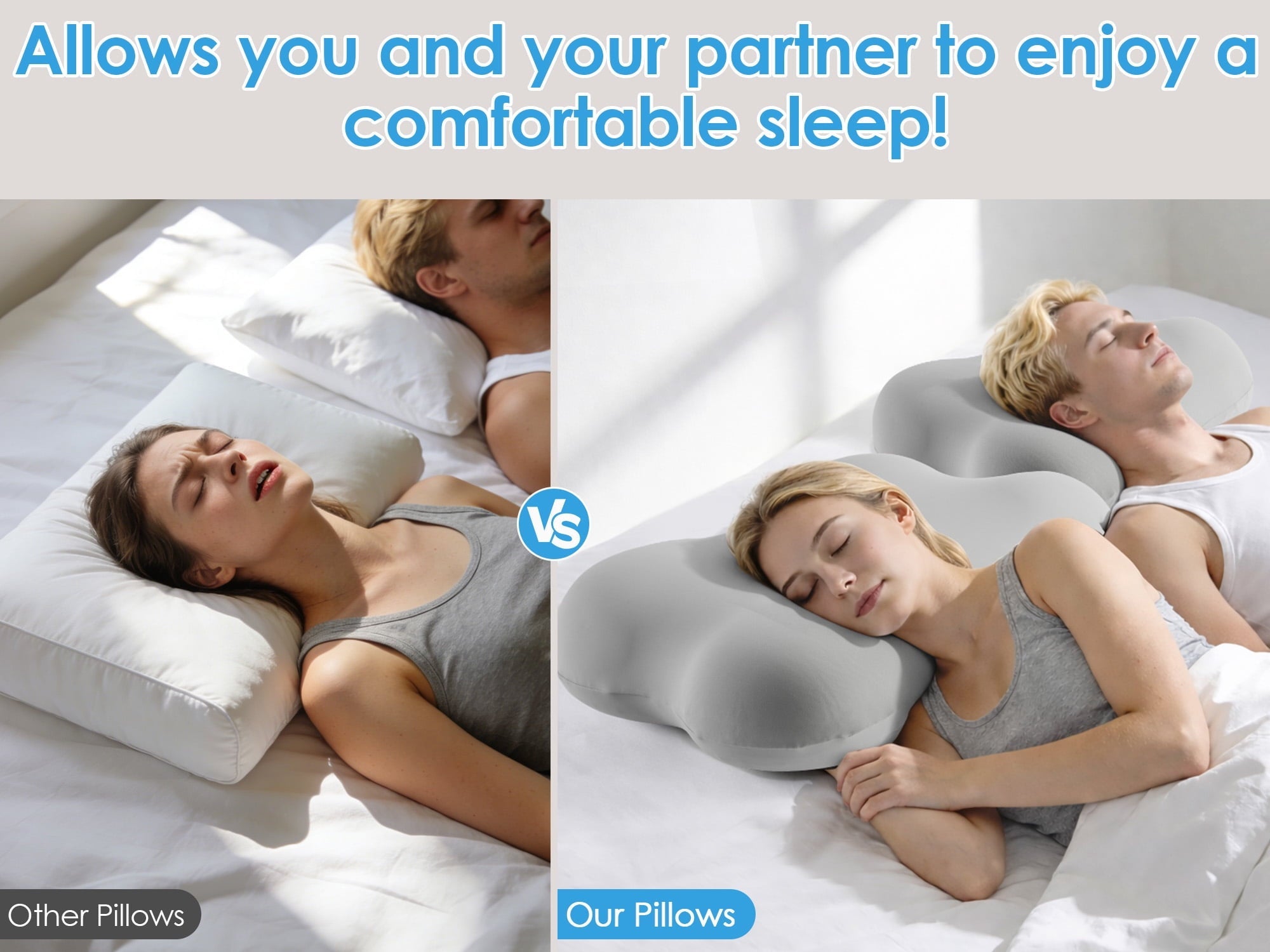 Decorative Plump Cervical Pillow Orthopedic Cervical Pillow for Neck Pain Relief, Memory Foam Bed Pillow with Pillowcase, Contour Bed ... - Decorative Throw Pillow Cushion for Sofa & Bed Detail