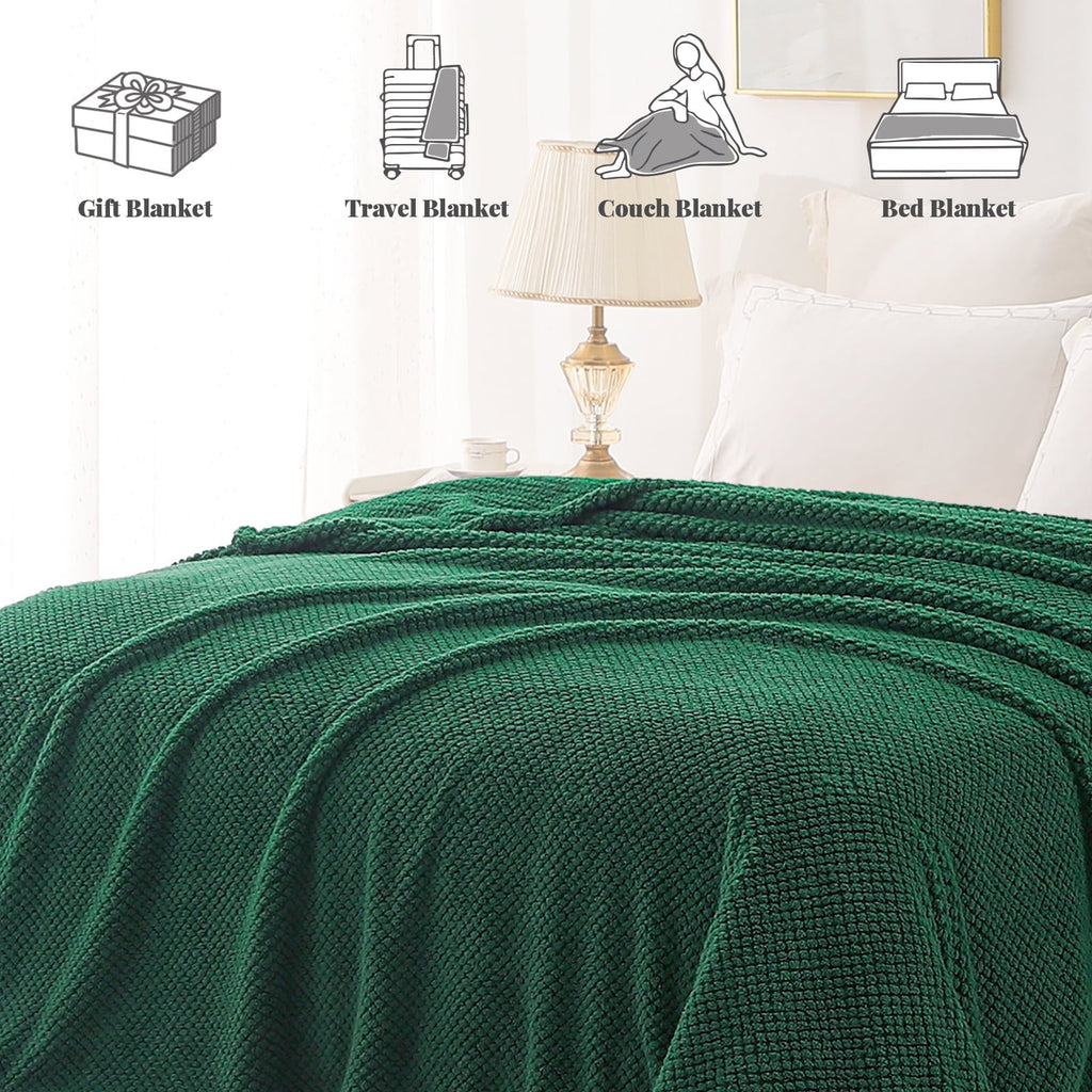Cozy Fleece Fuzzy Fleece 50"x70" Throw Blanket for Couch, Fluffy Warm Soft Jacquard Blankets for Fall Winter, Lightweight and Coz... - Lightweight Plush Warm Blanket for All Seasons Detail