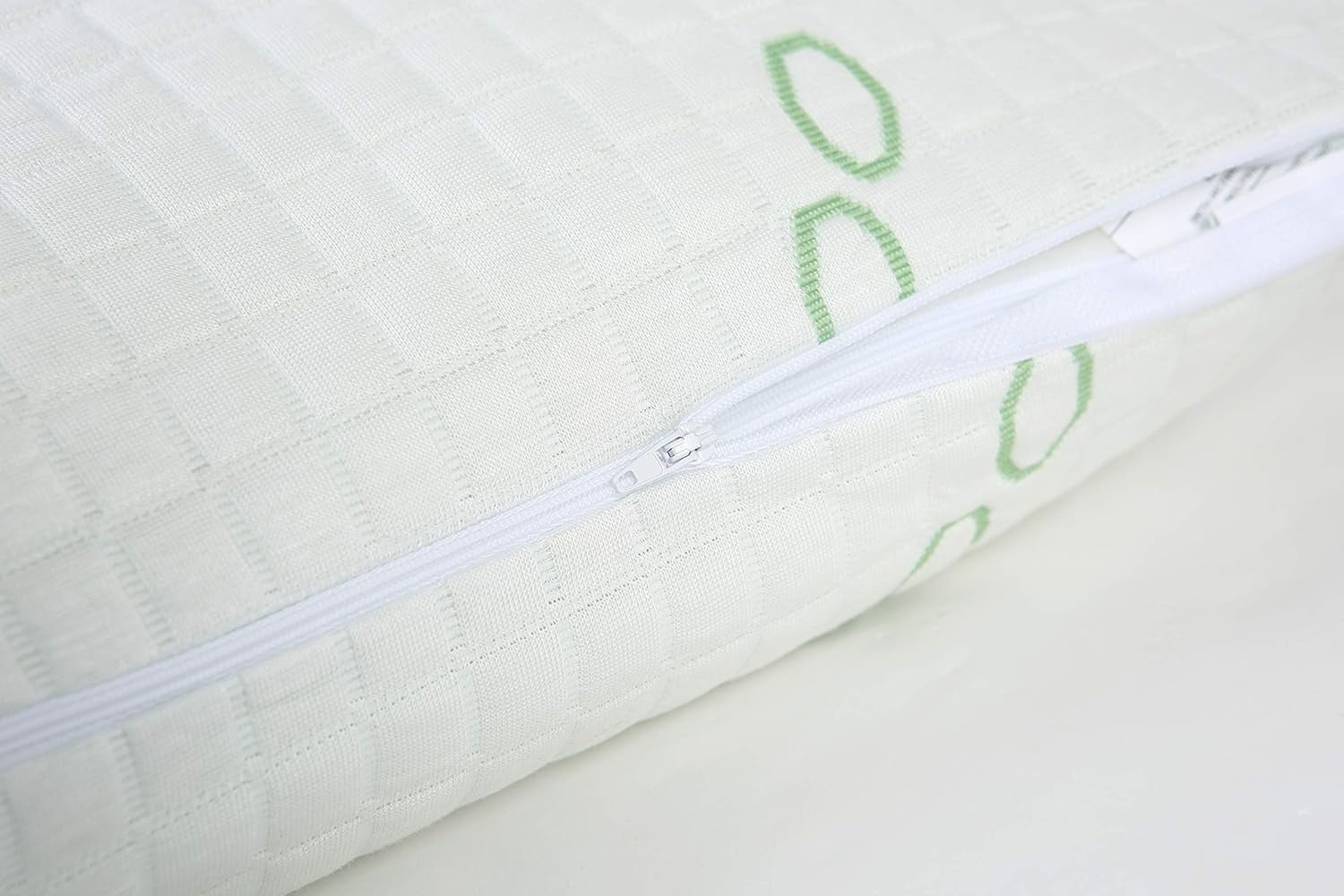 Decorative Plump Queen Size Bamboo Pillow, Memory Foam Bed Pillows with Washable Pillowcases, Queen - Decorative Throw Pillow Cushion for Sofa & Bed Detail