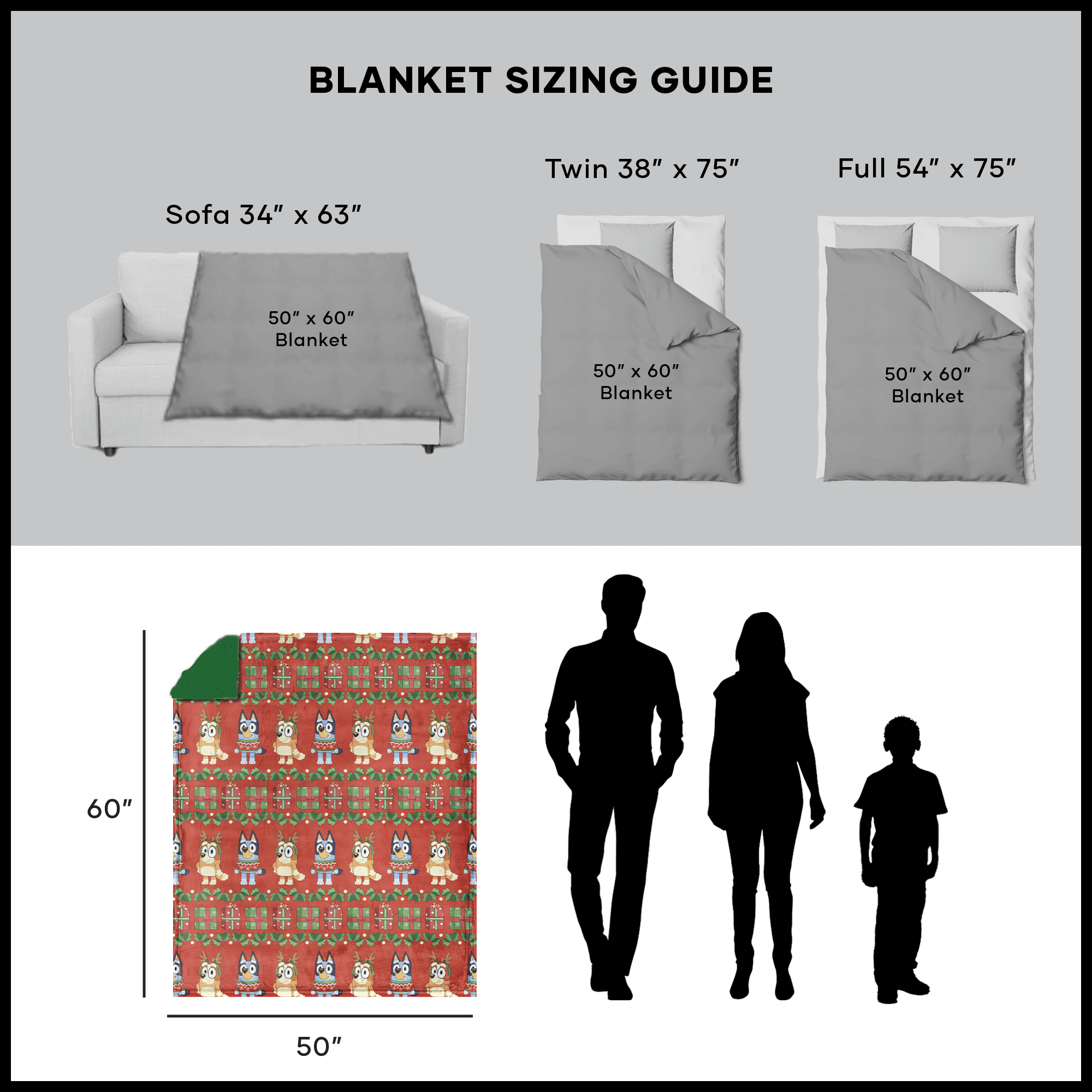 Super Soft Flannel Holidays are Nice Silk Touch Throw Blanket with Sherpa Reverse 50 x 60 inches - Super Soft Reversible Sherpa Flannel Blanket Detail
