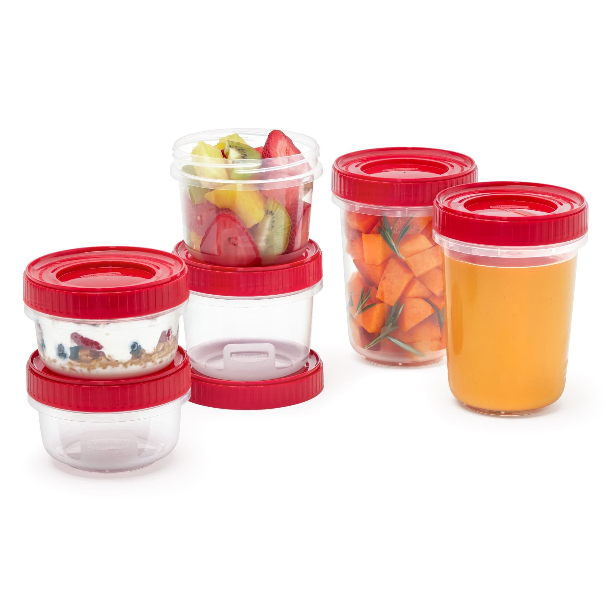 Fun Food Fidget 12 Piece Food Storage Set, Red - Playful Star & Heart Shaped Geometric NeeDoh Detail
