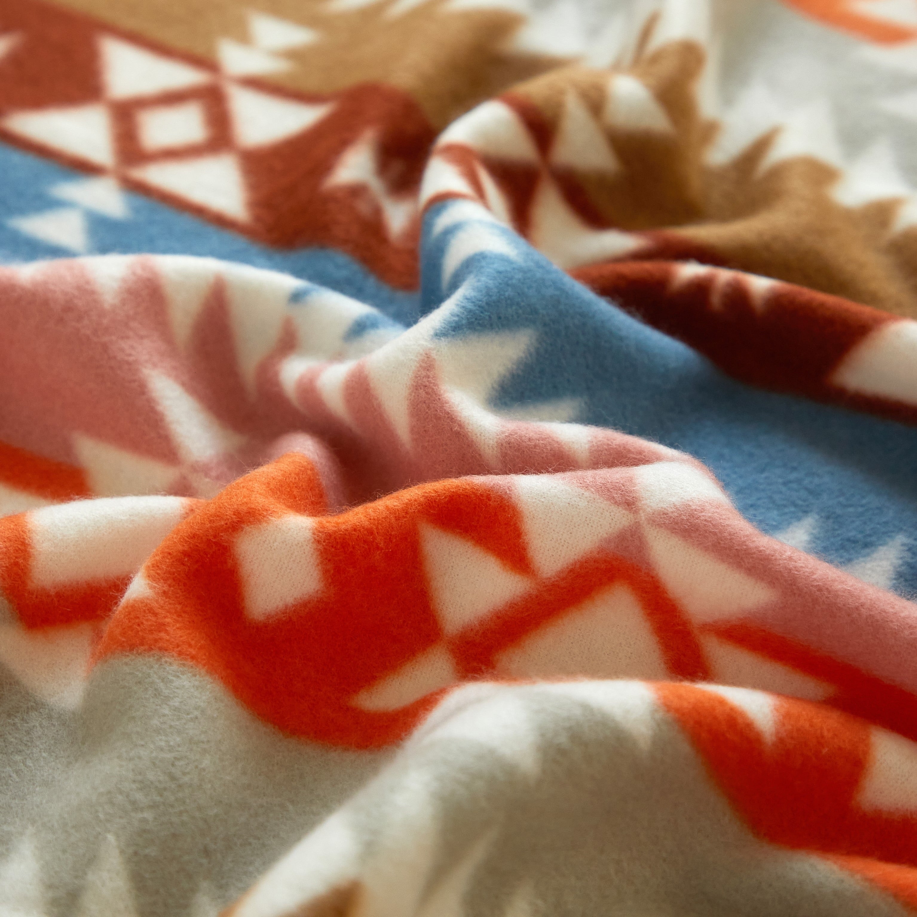 Reversible Sherpa Stripe Fleece Throw - Cozy Fleece Throw Blanket for Couch & Bed Detail