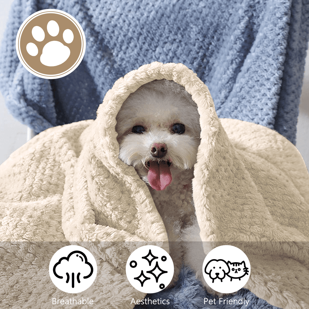 Lightweight Warm Ultra Soft Throw Blanket, Warm Cozy Blankets for Couch Bed Chair, Breathable and Lightweight Blankets for All Seasons... - Cozy Fleece Throw Blanket for Couch & Bed Detail