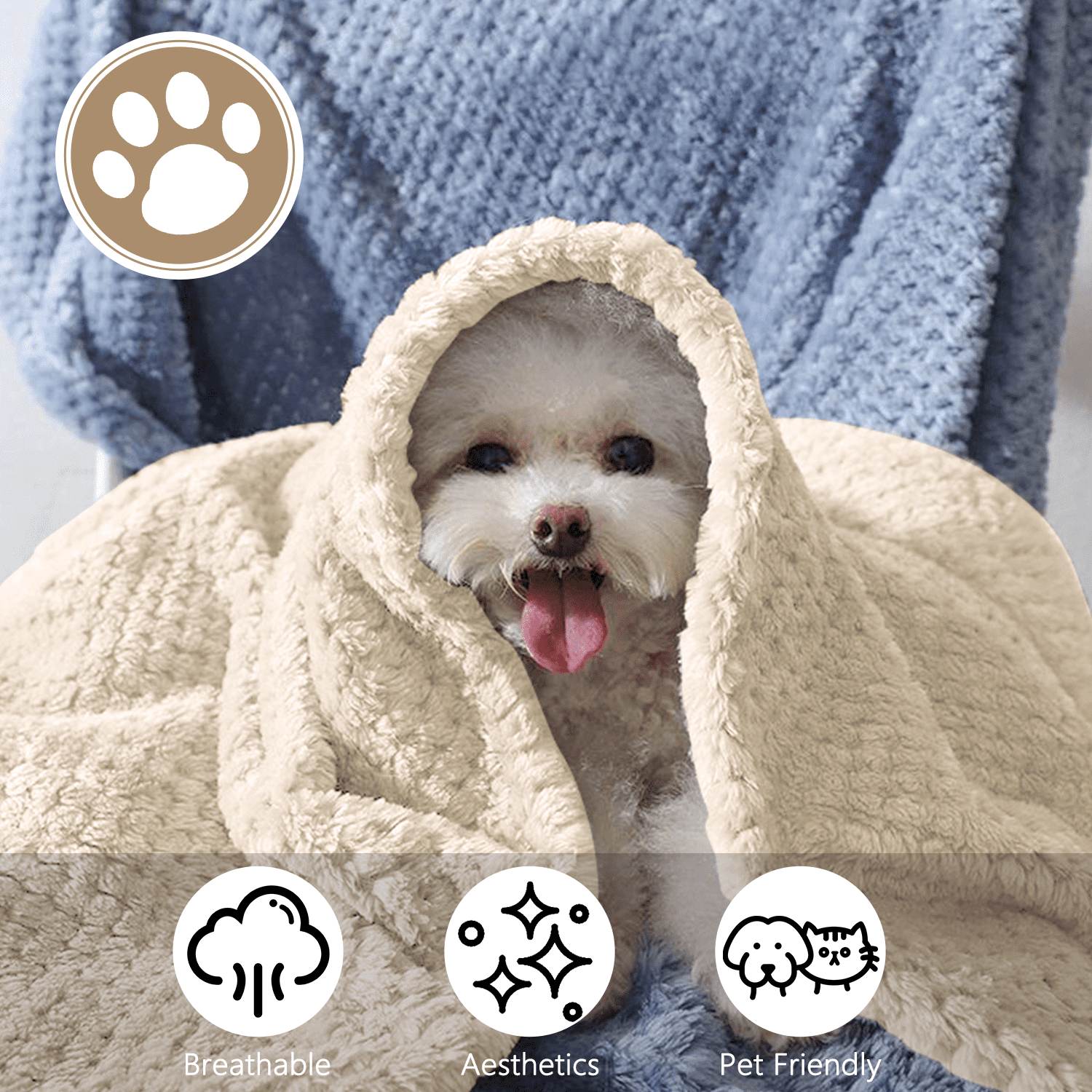 Lightweight Warm Ultra Soft Throw Blanket, Warm Cozy Blankets for Couch Bed Chair, Breathable and Lightweight Blankets for All Seasons... - Cozy Fleece Throw Blanket for Couch & Bed Detail