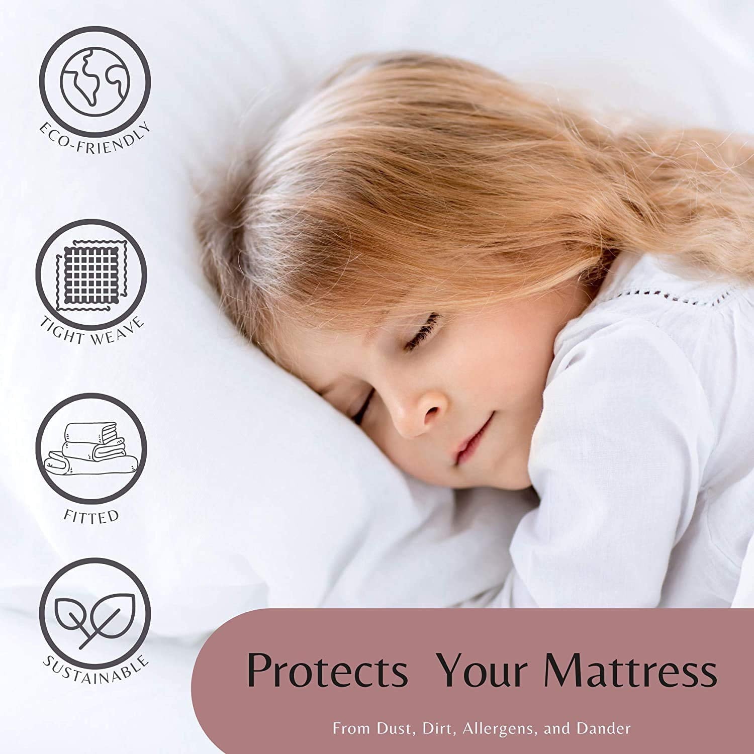 Breathable Luxury Luxurious Hotel Quality Crib Fitted Sheet – 100% Cotton – Ultra Soft, Skin-Friendly & Hypoallergenic – Deep Pocket Fi... - Breathable Egyptian Cotton Flat & Fitted Sheets Detail