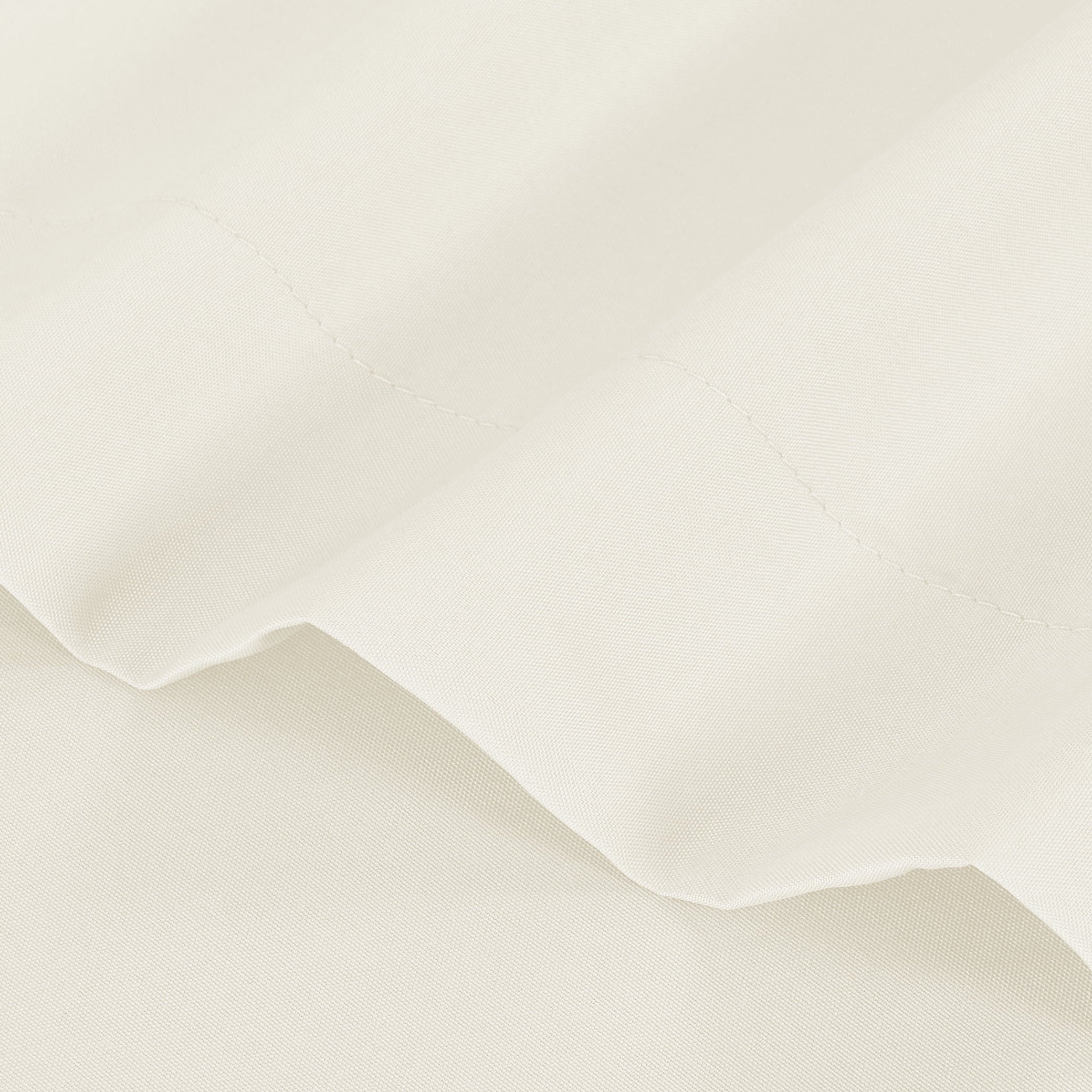 Cooling Sateen Basic Value Microfiber Bed Sheet Set, Vanilla Dream, Full, 4 Piece - Premium Ultra-Soft Pillowcase Pair for Sleeping Detail