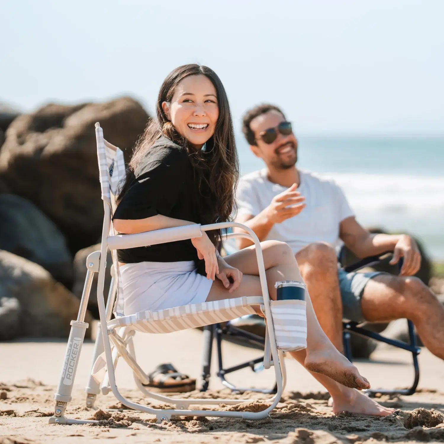 Heavy-Duty Freestyle Beach Rocker - Choice 712 - Patented Spring-Action Rocking Chair for Camping Detail