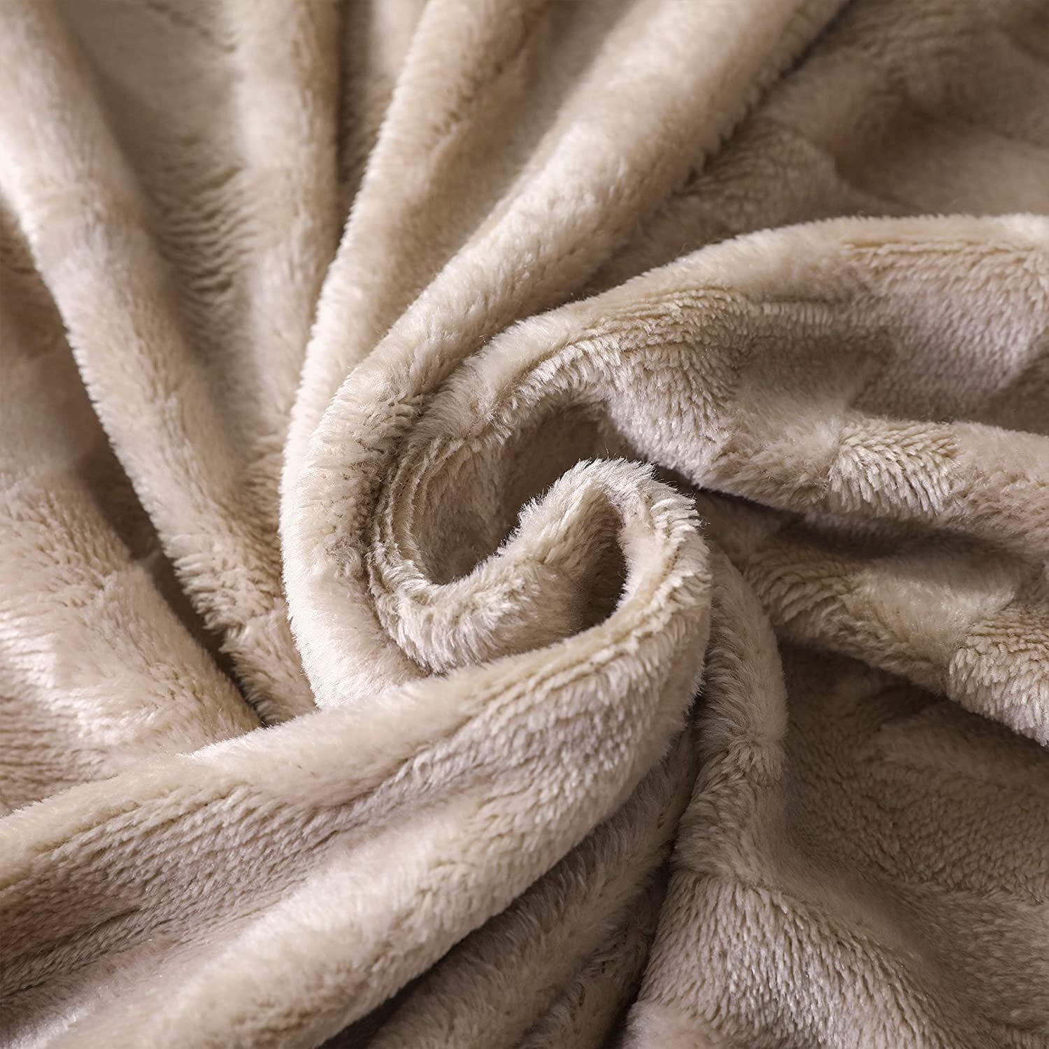 Lightweight Warm Soft Flannel Fleece Lightweight 50"x60" Throw Blanket, Brushed Chevron Design Fluffy Plush Cozy Blanket for All Seaso... - Lightweight Plush Warm Blanket for All Seasons Detail