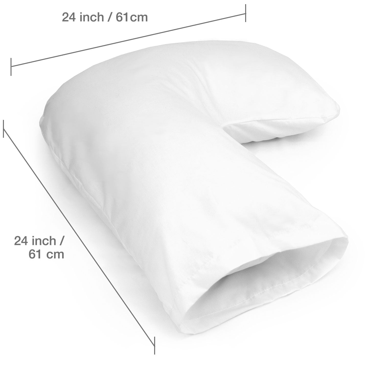 Orthopedic Support Hugg-A-Pillow 17" x 22" Bed Pillow White 554-7915-1900 - Ergonomic Memory Foam Pillow for Neck Pain Support Detail