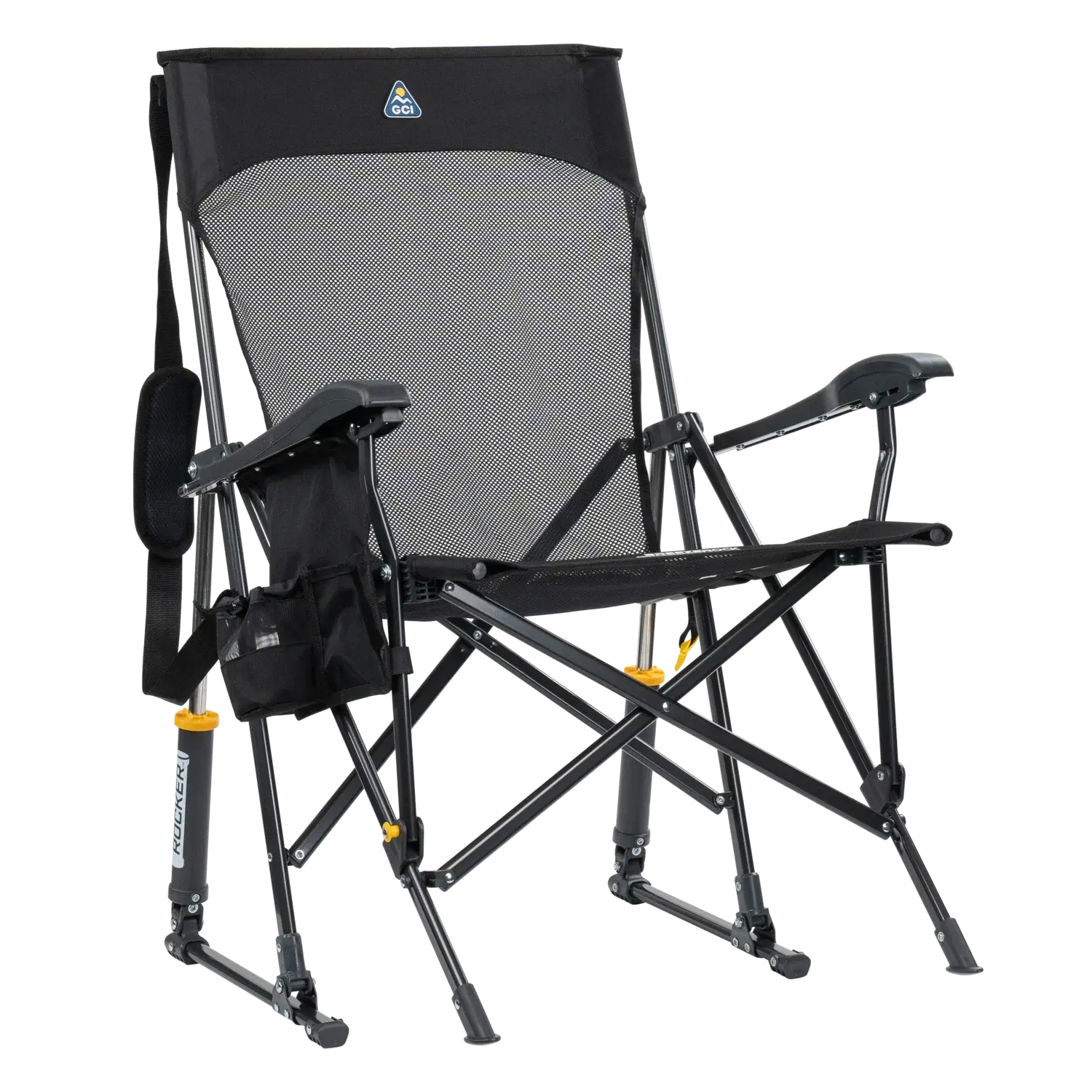 Luxury Camp BreezeRocker - Choice 504 - RoadTrip Rocker Smooth Motion Camp Chair - Black