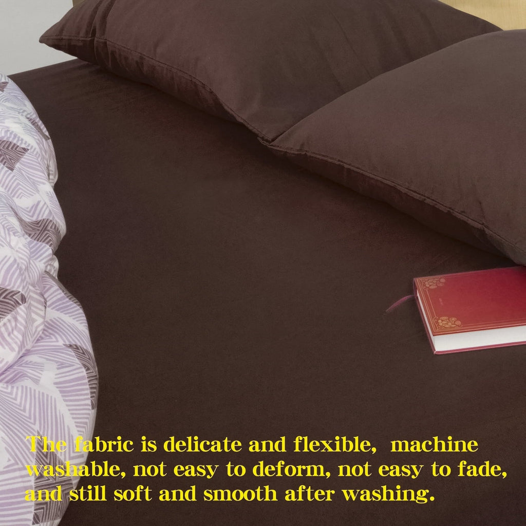 Wrinkle-Resistant Premium 1800 Series Microfiber Queen Fitted Sheet with Deep Pocket, Ultra Soft and Breathable Fitted Bed Sheet, 60x80... - Luxury Bed Sheet Set with Deep Pockets Detail