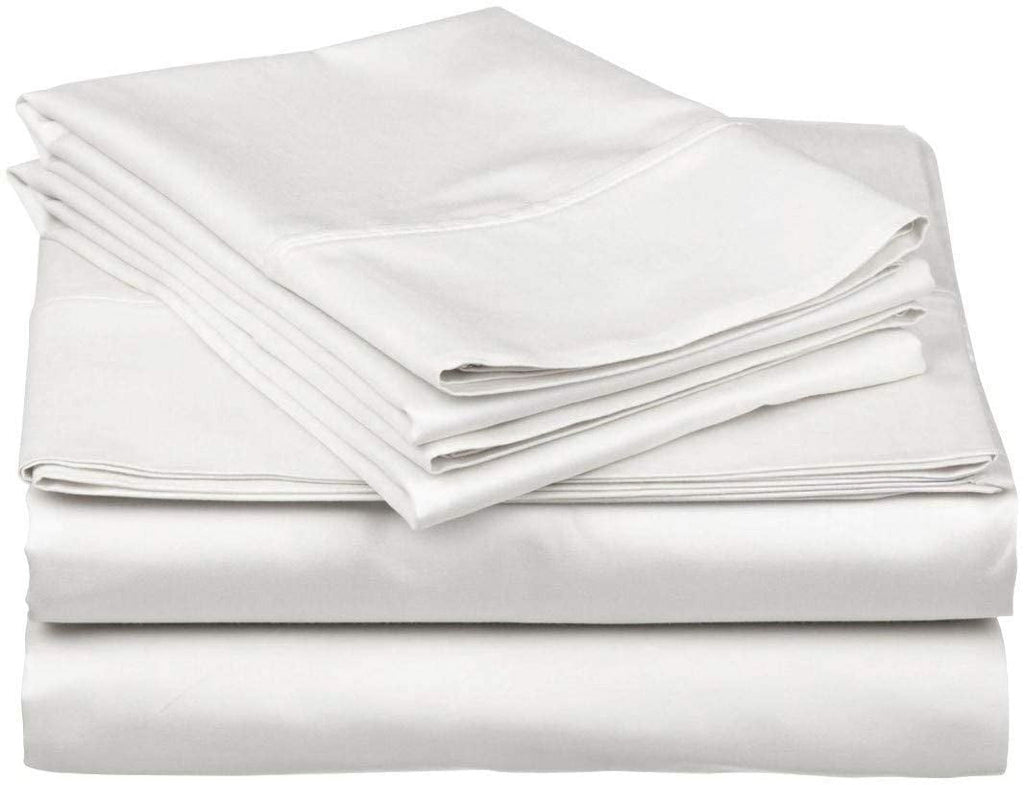 Cooling Sateen Top Split King 100% Egyptian Cotton 1000 Thread Count, Adjustable Beds -Top Split King Sheets Sets (4 Pcs) Split Down... - Luxury Bed Sheet Set with Deep Pockets Detail