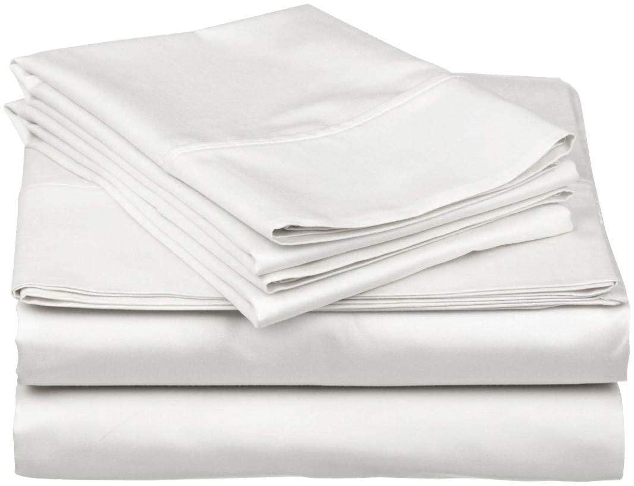 Cooling Sateen Top Split King 100% Egyptian Cotton 1000 Thread Count, Adjustable Beds -Top Split King Sheets Sets (4 Pcs) Split Down... - Luxury Bed Sheet Set with Deep Pockets Detail