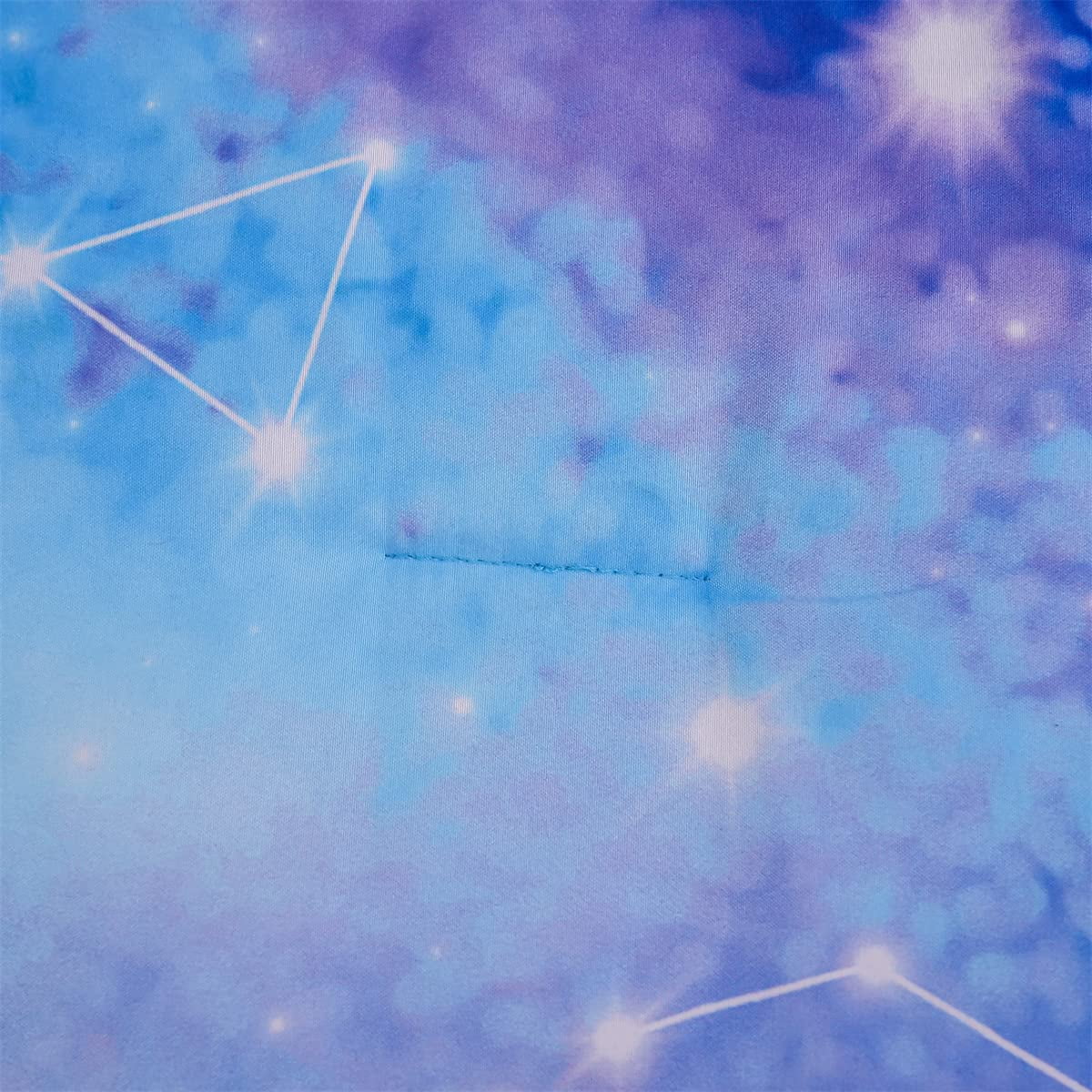 Hypoallergenic Cloud Tie Dye Constellation Ombre Comforter Set Twin Gradient Galaxy Bedding Set Blue Purple - All-Season Down Alternative Comforter Insert Detail