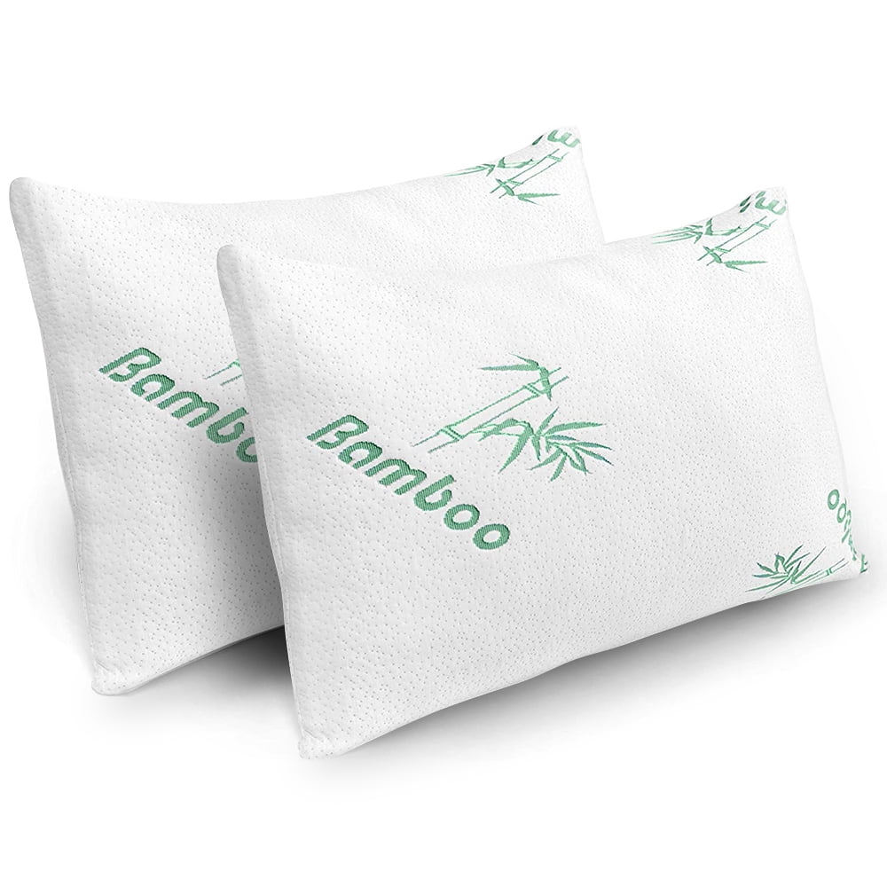 Hotel Collection Memory Foam Pillows Queen Size Set of 2 - Cooling Bed Pillows for Sleeping - Back, Stomach, Side Sleeper Soft, Comfy ... - Hotel Quality Plush Sleeping Pillows Detail