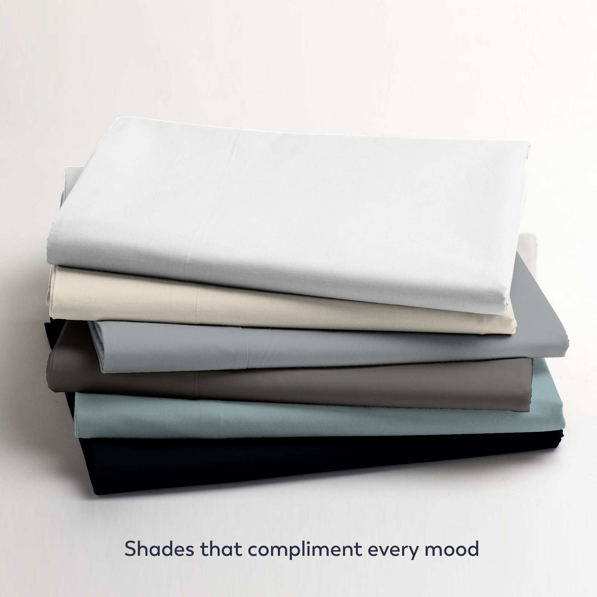 Premium Egyptian Cotton Soft Finish Microfiber Percale Queen Bed Sheet Set – 4-Piece Lightweight, Wrinkle-Resistant, Quick-Dry, Light Gray - Luxury Bed Sheet Set with Deep Pockets Detail