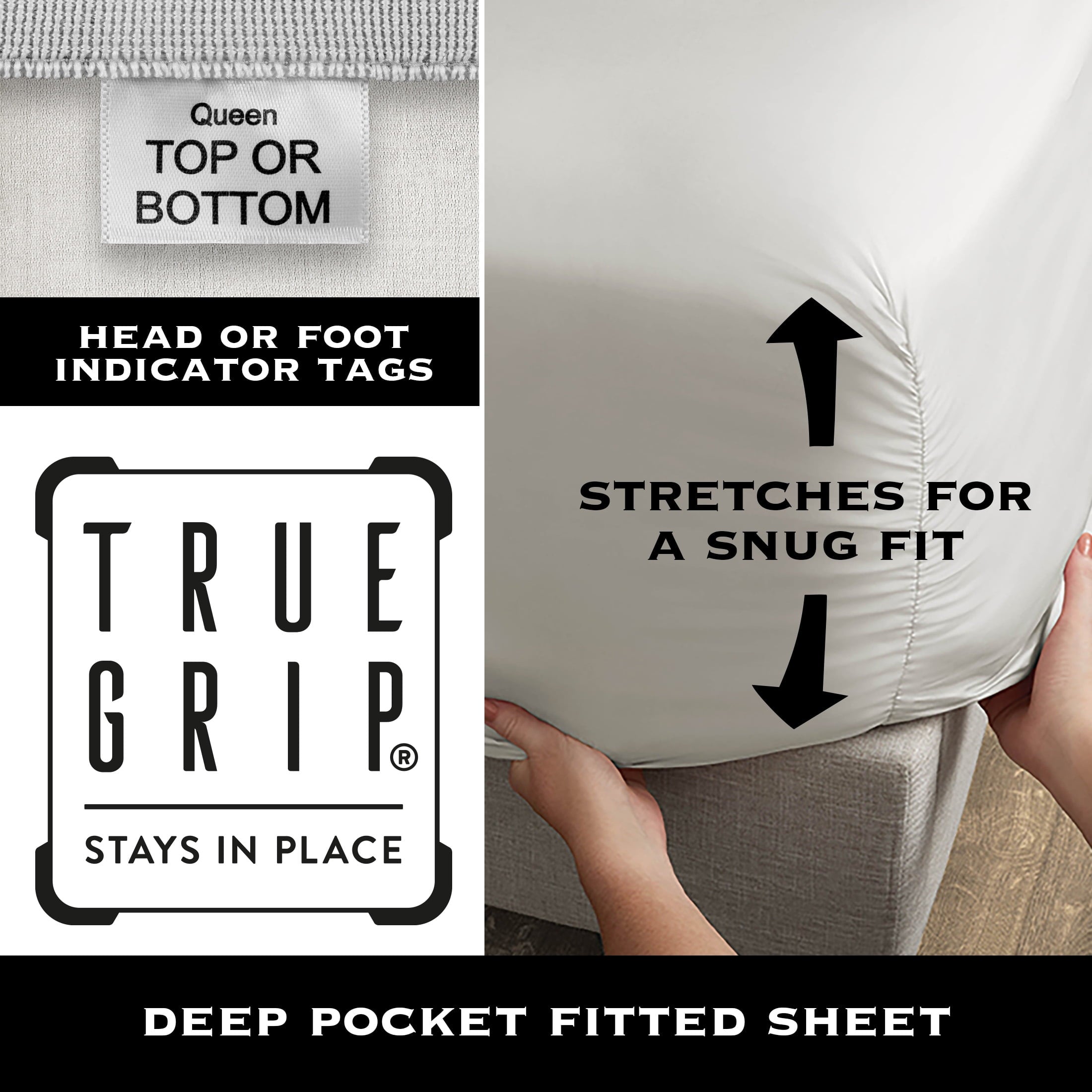 Premium Egyptian Cotton 4-Piece 600 Thread Count White Egyptian Cotton Adult Bed Sheet Set, King - Deep Pocket - Breathable Egyptian Cotton Flat & Fitted Sheets Detail