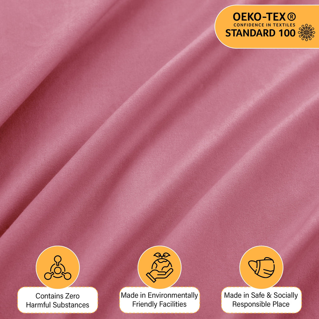 Wrinkle-Resistant Size Sheet Set, 4-Piece Plain Soft Microfiber – Deep Pocket Bed Sheets, Includes 1 Fitted Sheet, 1 Flat Sheet, 2 Pill... - Premium Ultra-Soft Pillowcase Pair for Sleeping Detail