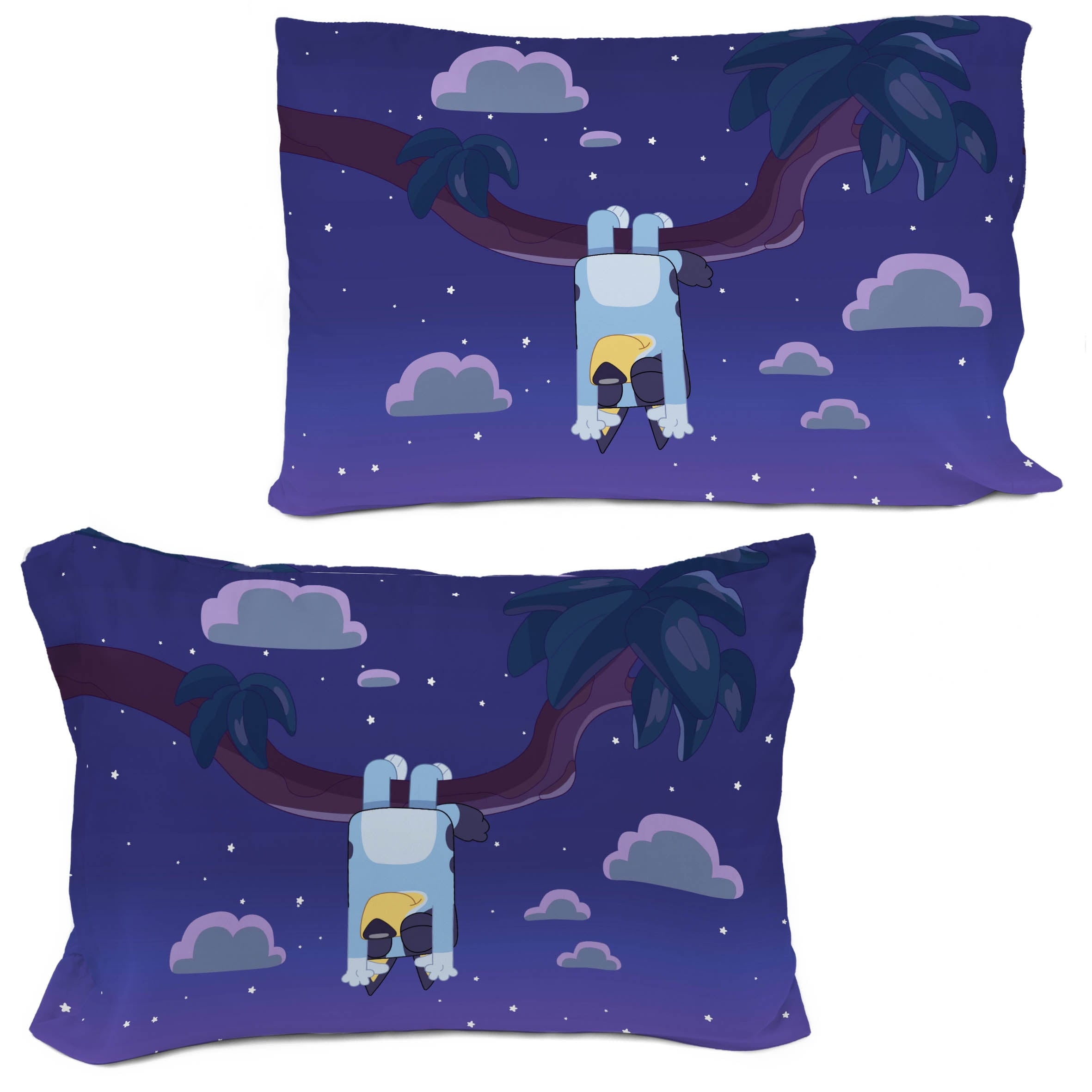 Hypoallergenic Cloud Dream Kids 2 Piece Blue Reversible Comforter and Pillowcase Bedding Set, Twin/Full - All-Season Down Alternative Comforter Insert Detail