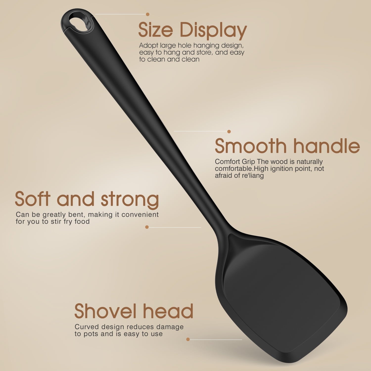 Heavy Duty Silicone Kitchen Utensils Set, 600°F Heat Resistant Silicone Cooking Utensils, Spatula, Spoon, Whisk, Tongs, Kitchen ... - High-Precision Culinary Tool for Baking & Cooking Detail