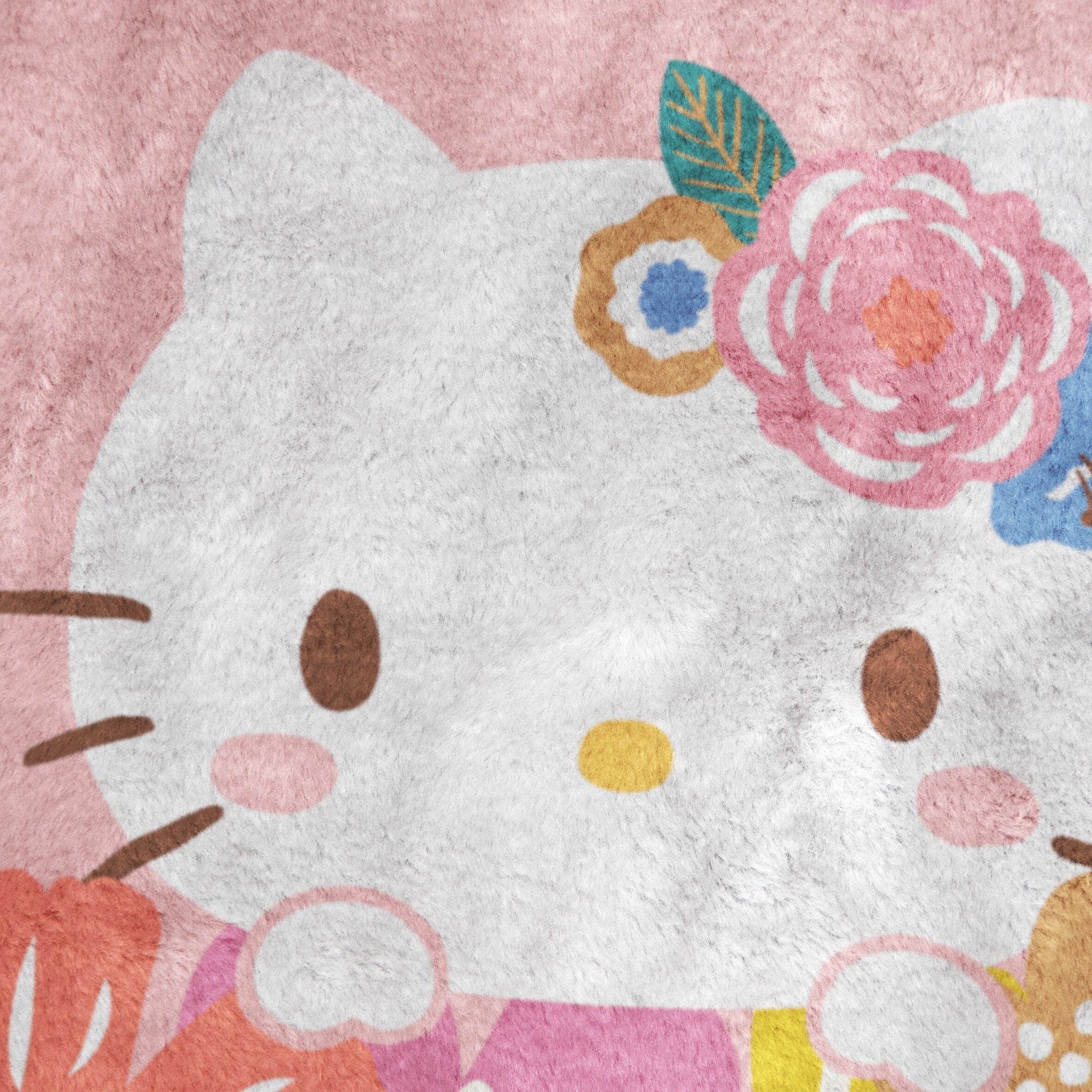 Cozy Fleece Floral Grace 46 x 60 Coral Fleece Kids Throw Blanket - Soft Bedding Accessories - Lightweight Plush Warm Blanket for All Seasons Detail