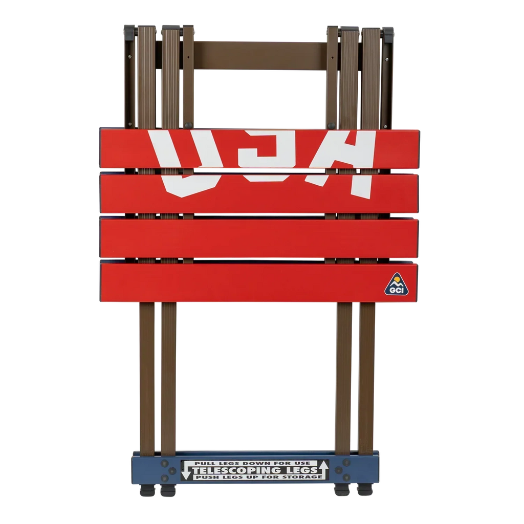 Heavy-Duty Grilling Compact Camp Table 20 - USA Anniversary Deluxe - Choice 757 - Multi-Functional Heavy-Duty Grilling Table Counter Detail