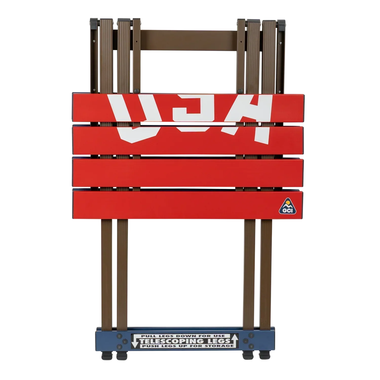 Heavy-Duty Grilling Compact Camp Table 20 - USA Anniversary Deluxe - Choice 757 - Multi-Functional Heavy-Duty Grilling Table Counter Detail