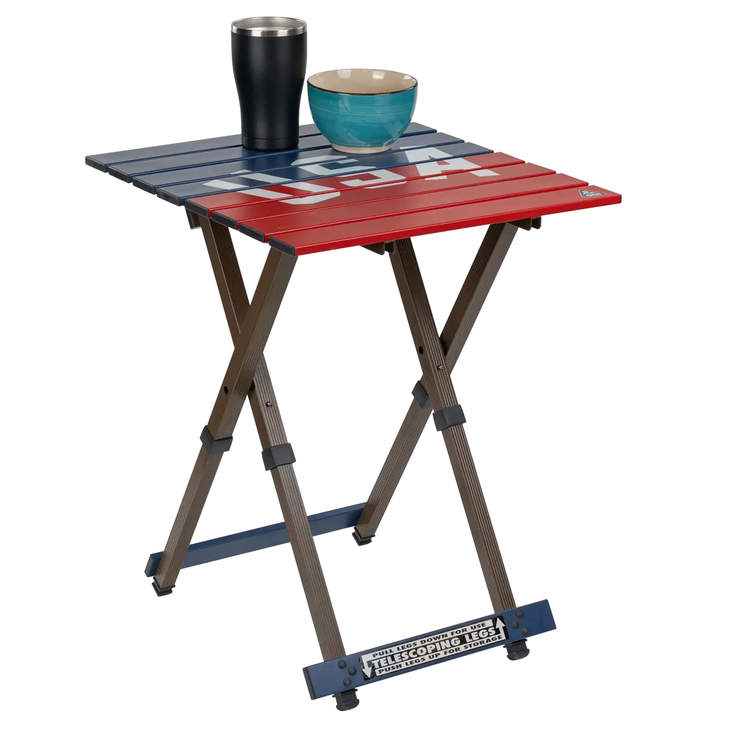 Heavy-Duty Grilling Compact Camp Table 20 - USA Anniversary Deluxe - Choice 757 - Multi-Functional Heavy-Duty Grilling Table Counter Detail